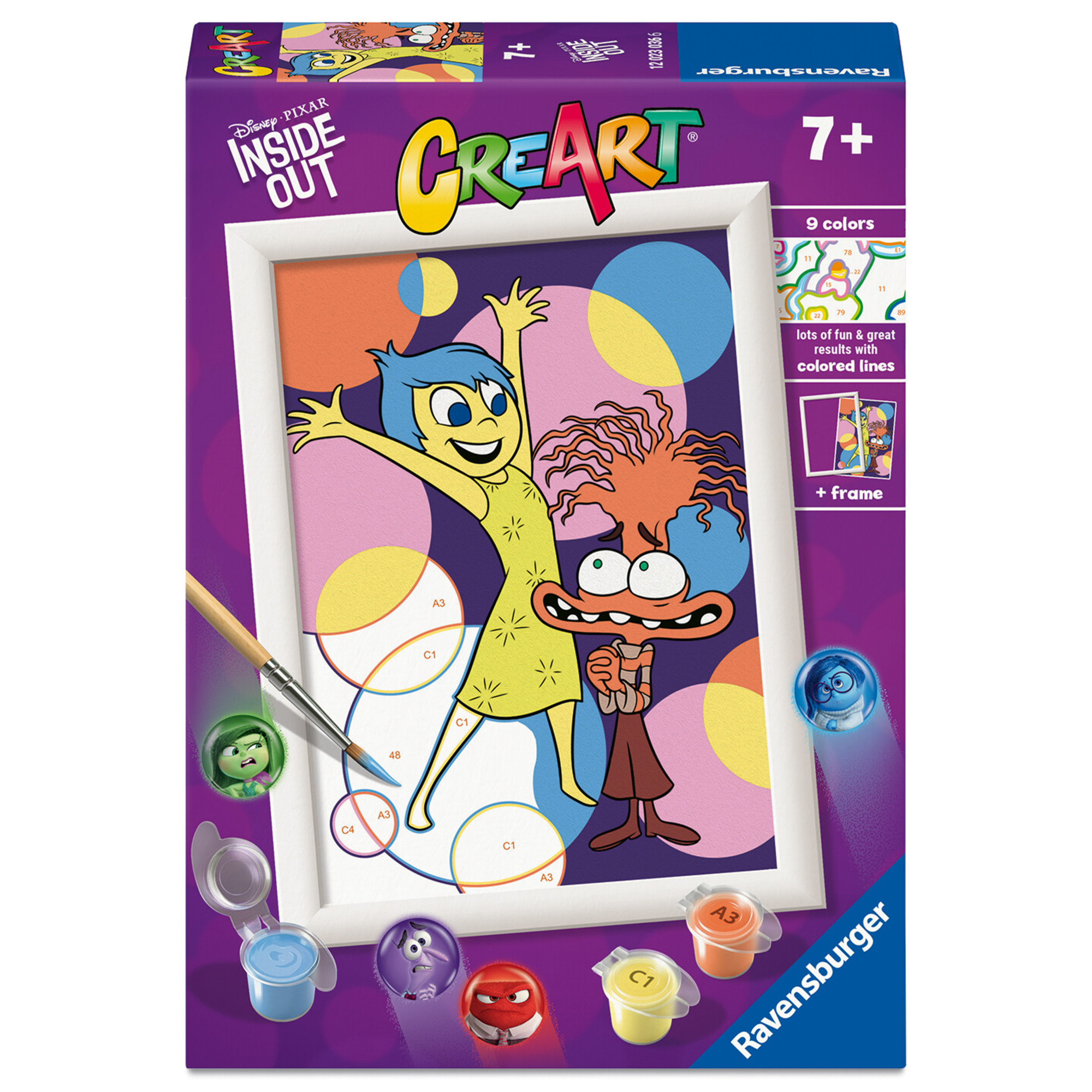 Ravensburger creart - inside out - attività artistica per bambini 7+ anni - Disney