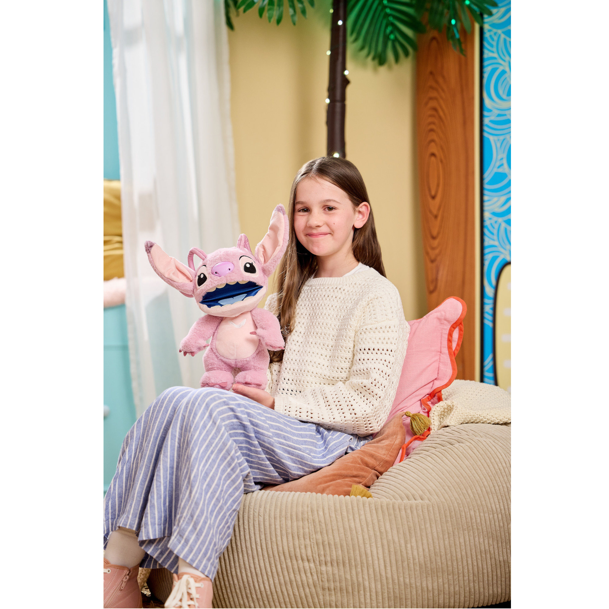 Peluche stitch angel interattivo 30 cm - parlante e reattivo al tocco - Disney Stitch