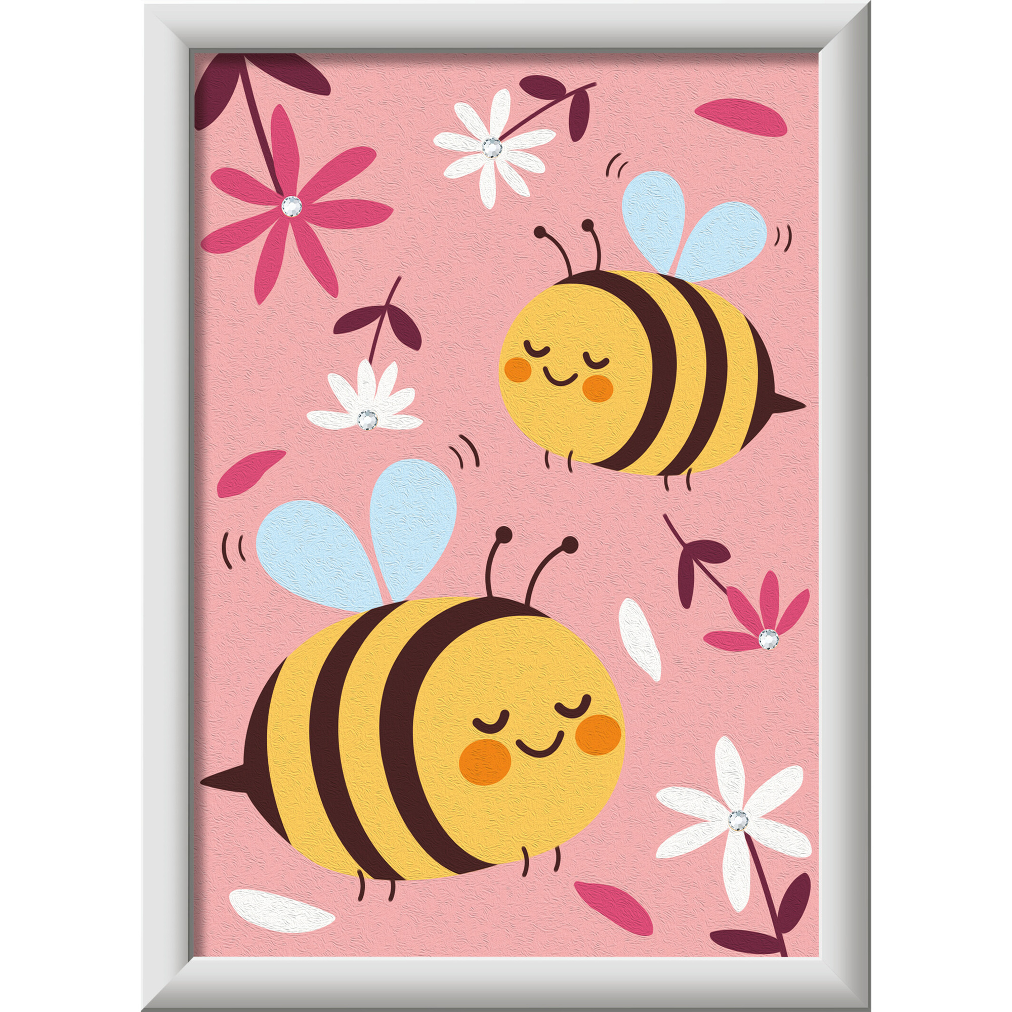 Ravensburger creart - apette felici - kit per dipingere con numeri, 7+ anni - RAVENSBURGER