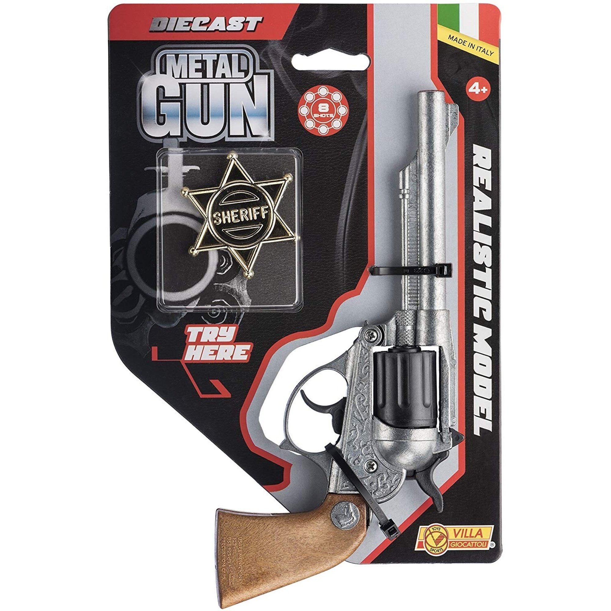 Villa giocattoli pistola giocattolo metallico gun alabama old try me 61592 - -- No Brand --