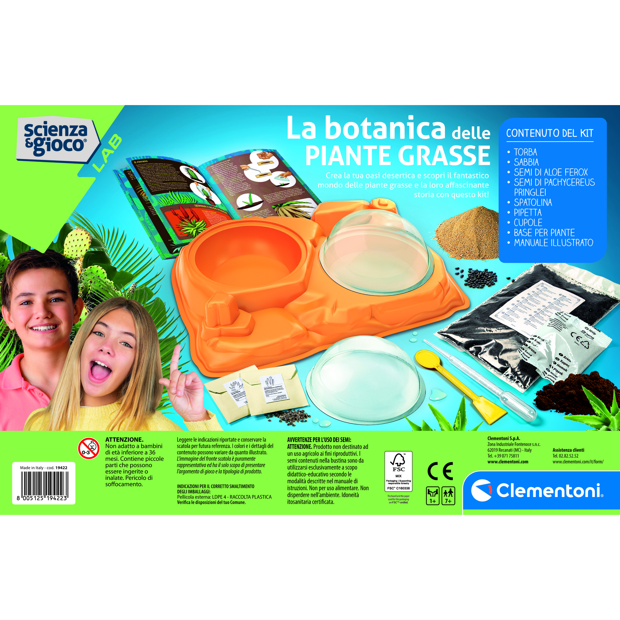 Clementoni scienza & gioco botanica delle piante grasse 19422 – gioco educativo botanica - CLEMENTONI