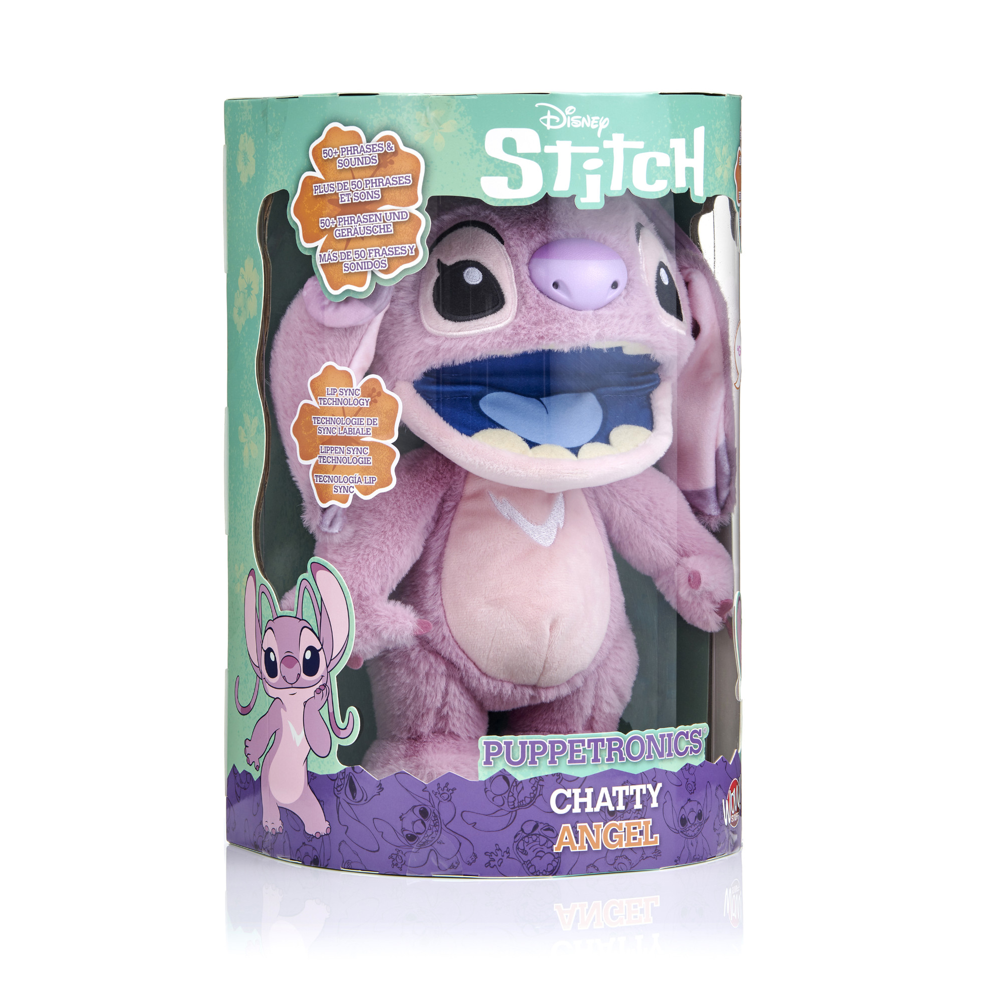Peluche stitch angel interattivo 30 cm - parlante e reattivo al tocco - Disney Stitch