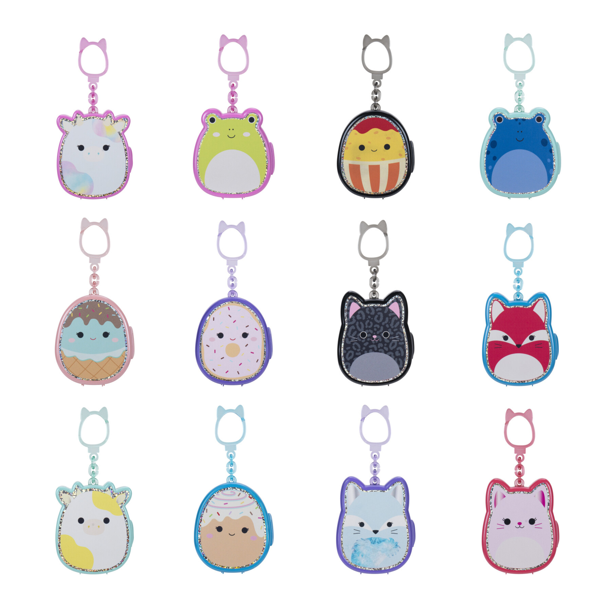 Squish a longs porta-charms con 3 personaggi inclusi novità 2025 - assortito - SQUISHMALLOWS