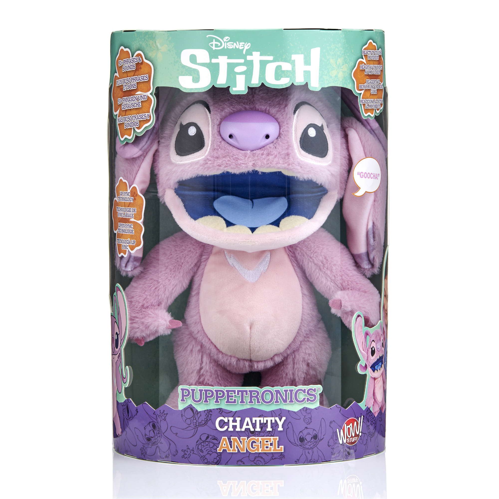 Peluche stitch angel interattivo 30 cm - parlante e reattivo al tocco - Disney Stitch