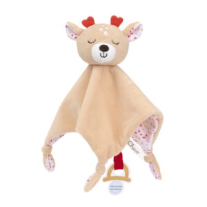 Il cerbiatto doudou chicco - morbido, sicuro e con laccetto per ciuccio - om+ - Chicco