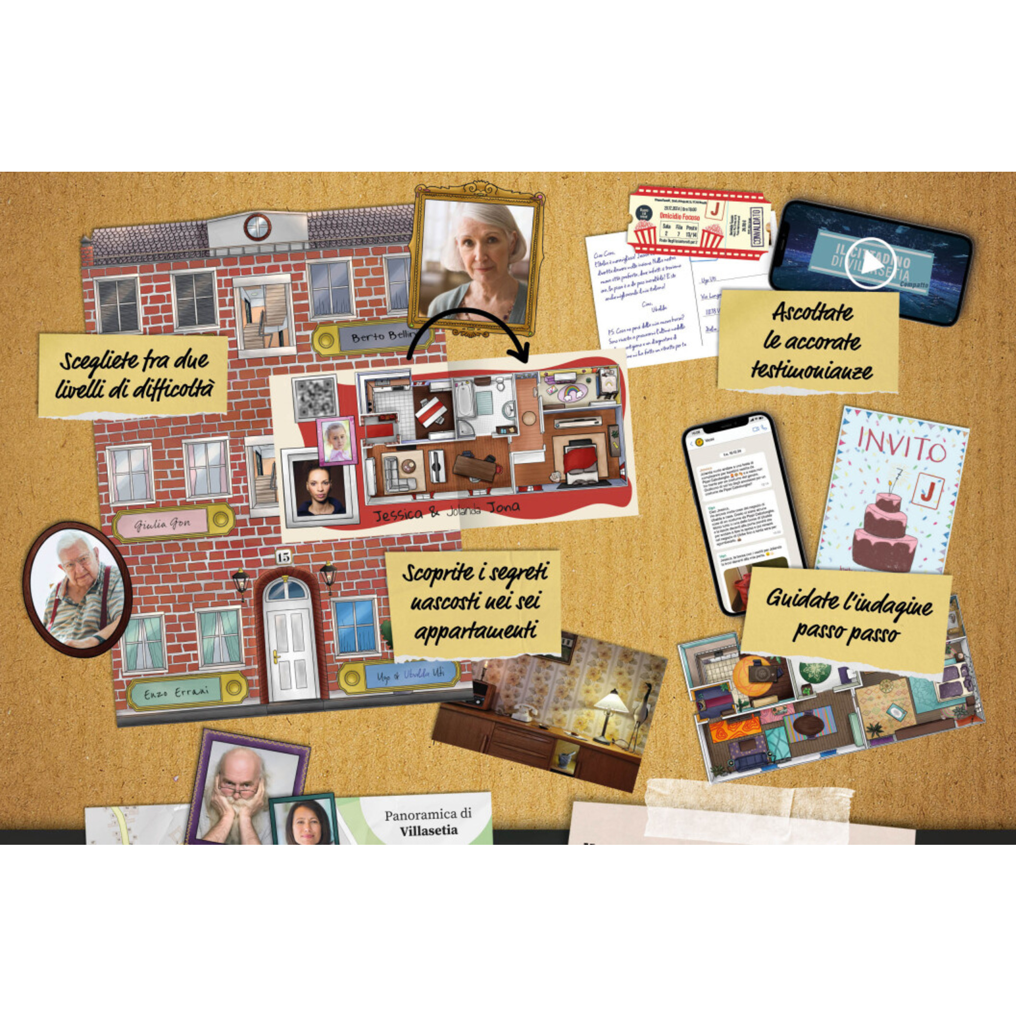 Hidden games -  luogo del reato -  sotto lo stesso tetto - gioco investigativo per famiglie - 1-6 giocatori - 14+ - 