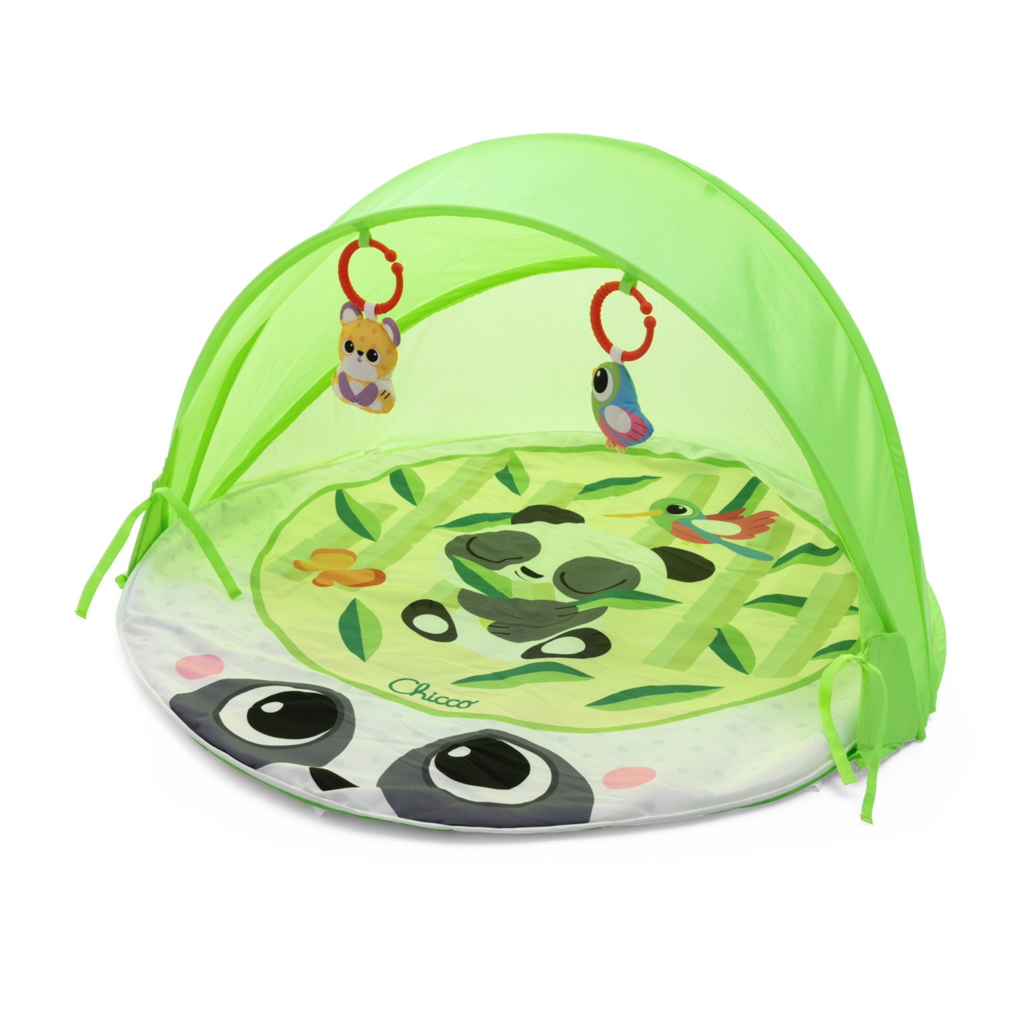 Palestrina in&out playgym evolutiva per bambini - area gioco panda, cappottina protezione sole e vento - 0m+ -chicco - Chicco