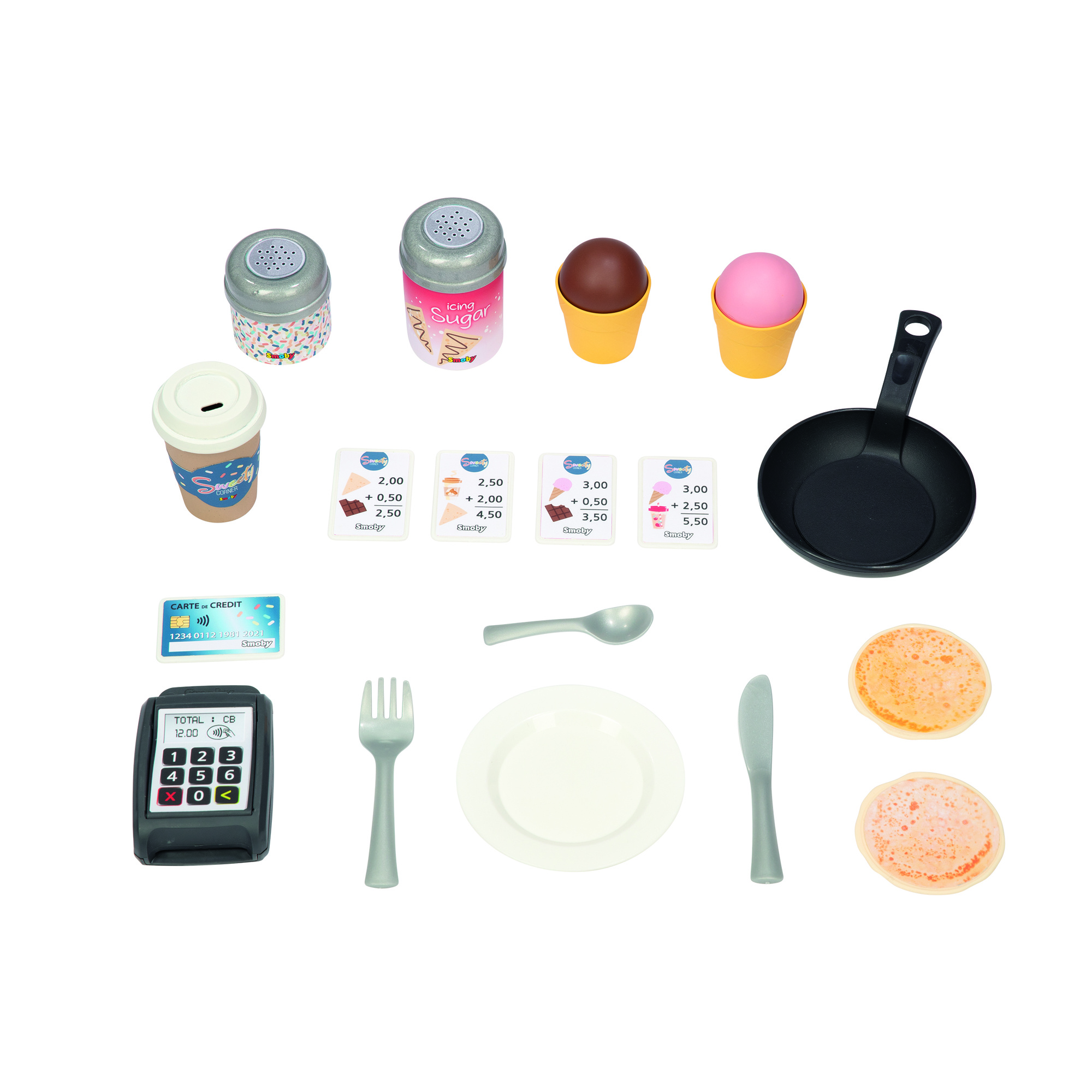 Casetta sweety corner smoby per bambini - gioco da esterno con 18 accessori - 2+ - SMOBY