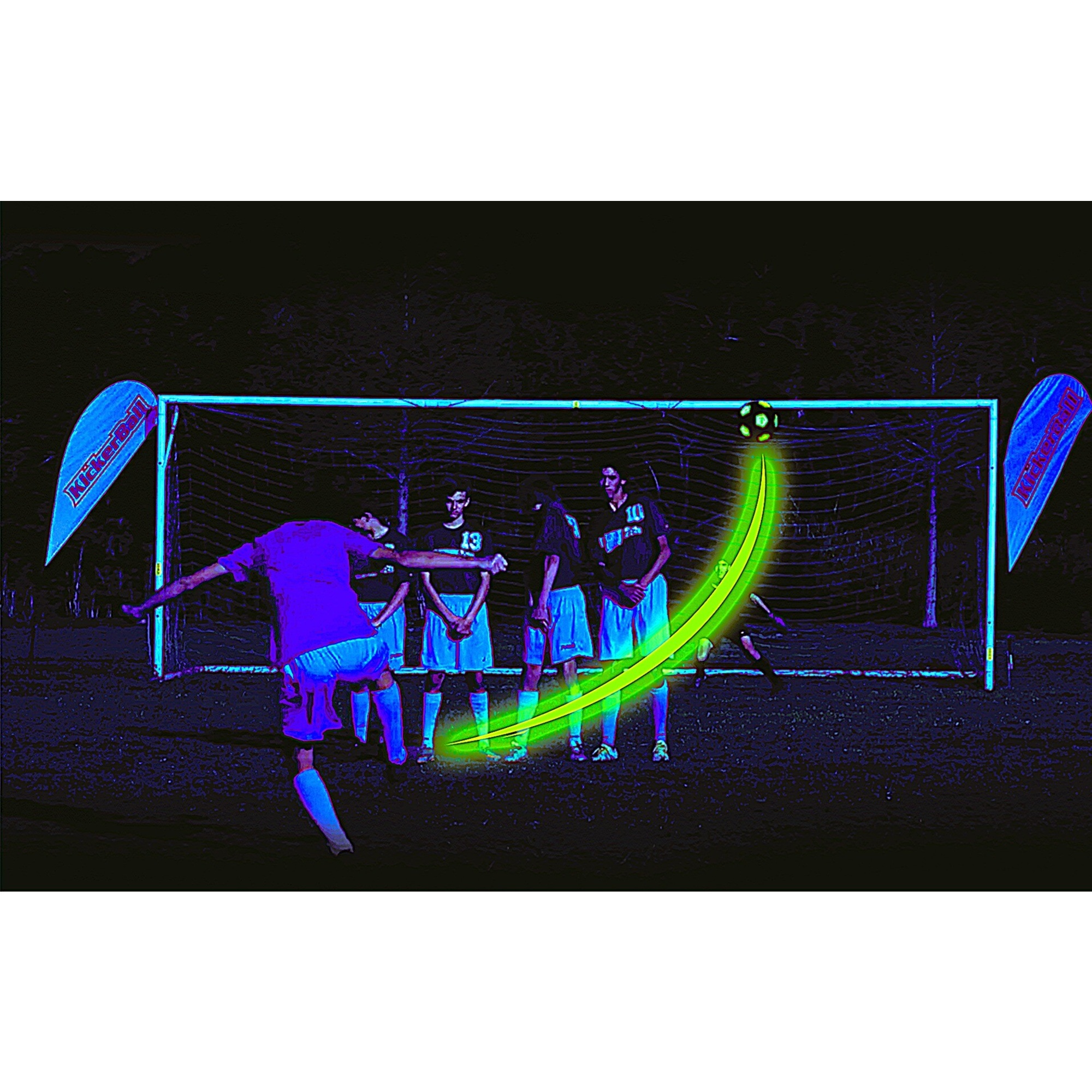 Kickerball - la palla con effetti rotanti e curvi che trasforma ogni tiro in un capolavoro - con effetti luminosi al buio - -- No Brand --
