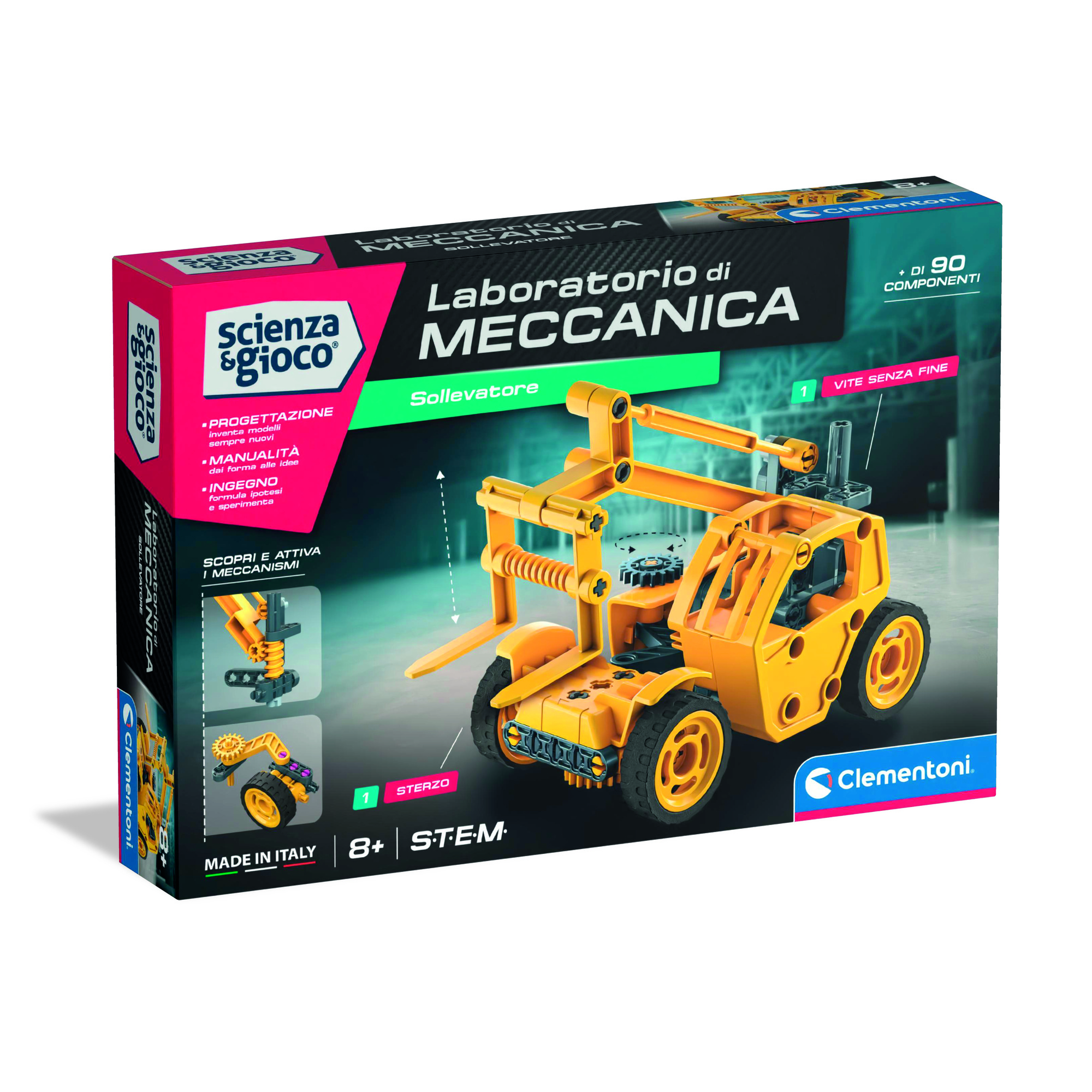 Clementoni scienza & gioco telehandler truck 19405 – giocattolo camion telehandler - CLEMENTONI