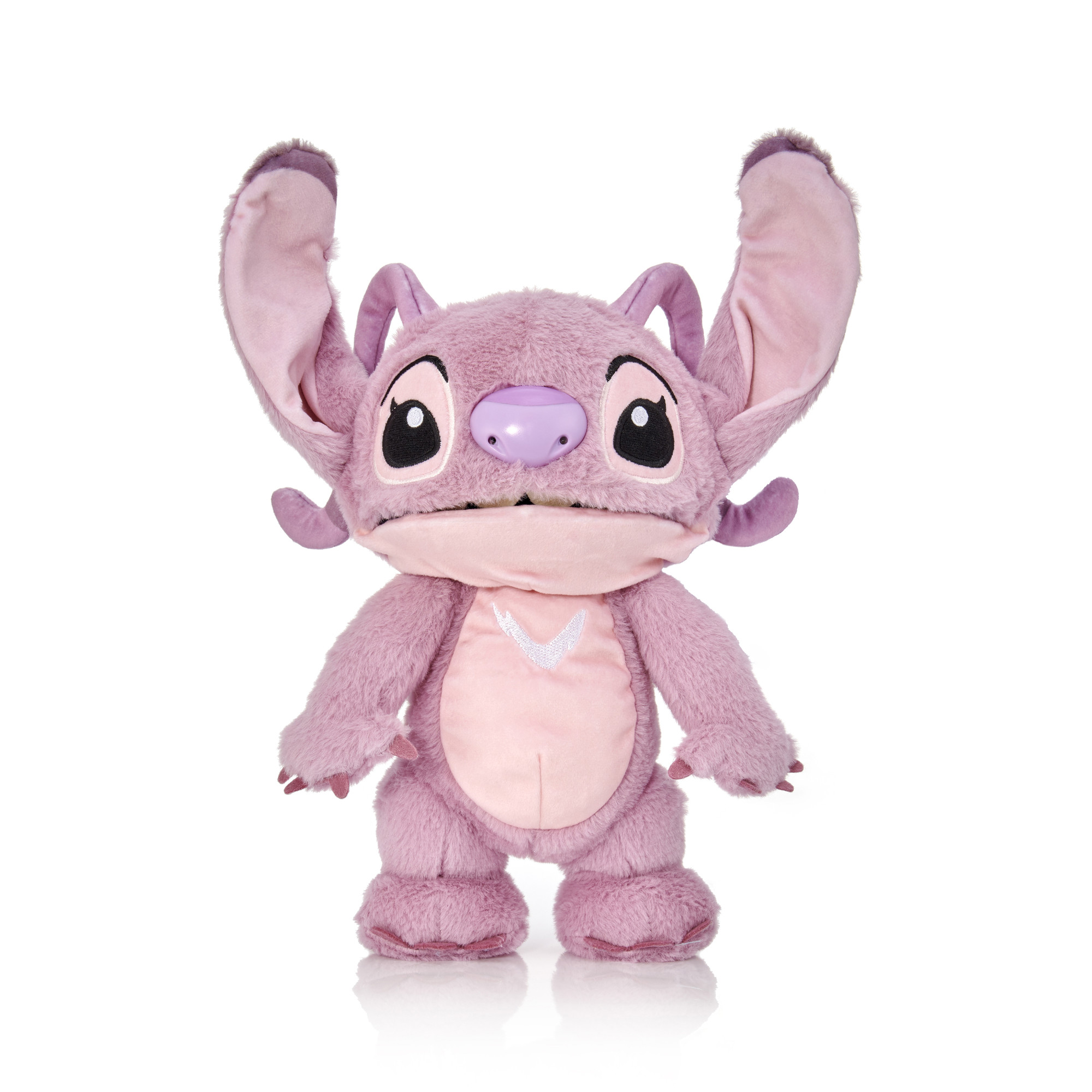 Peluche stitch angel interattivo 30 cm - parlante e reattivo al tocco - Disney Stitch