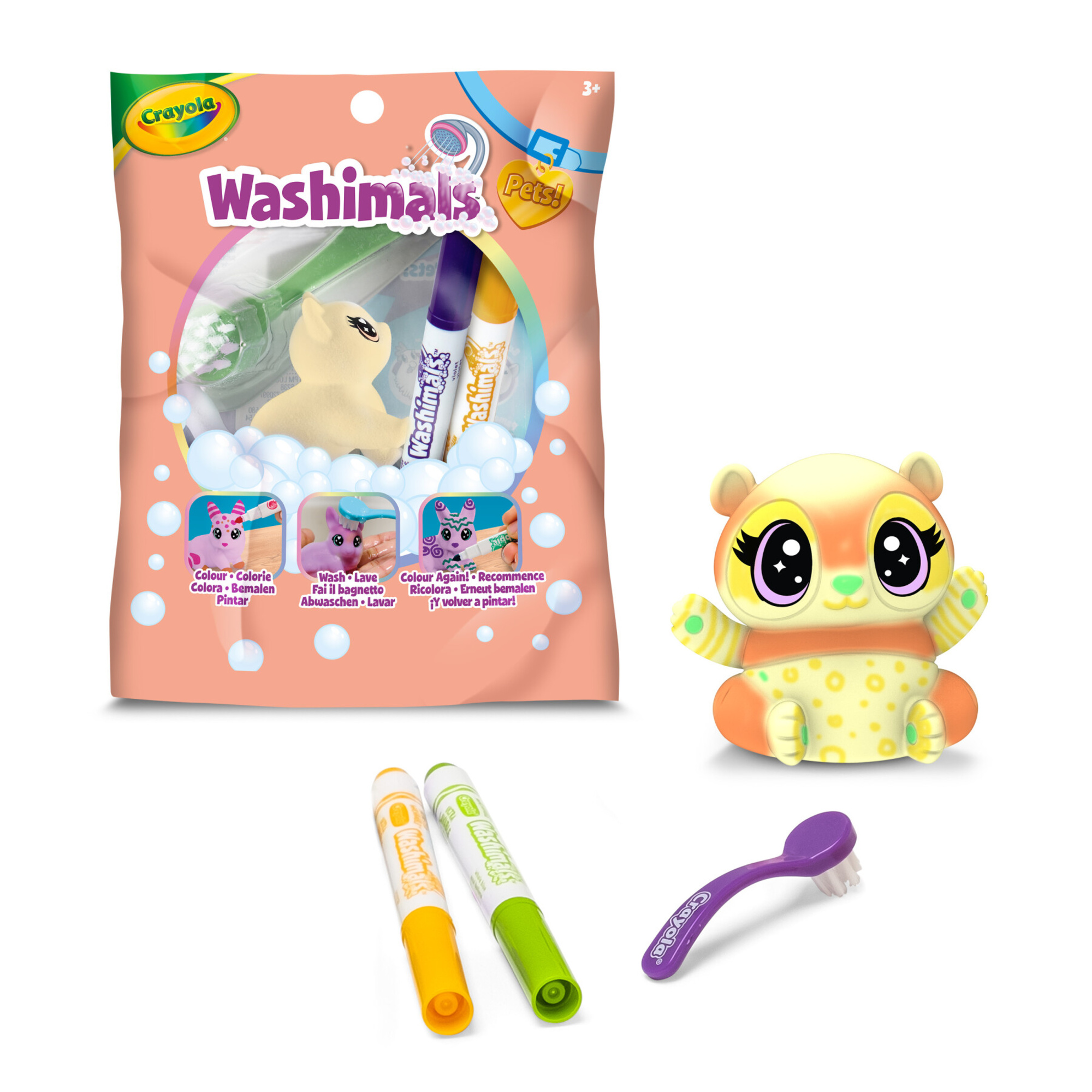 Washimals  pastel pets - mini buste collezionabili - 3+ - CRAYOLA