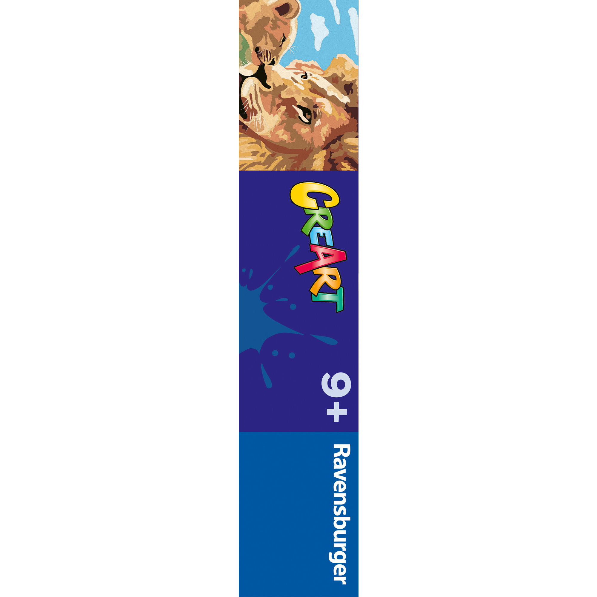 Ravensburger creart - leone e cucciolo - attività di pittura con numeri, 9+ anni - RAVENSBURGER