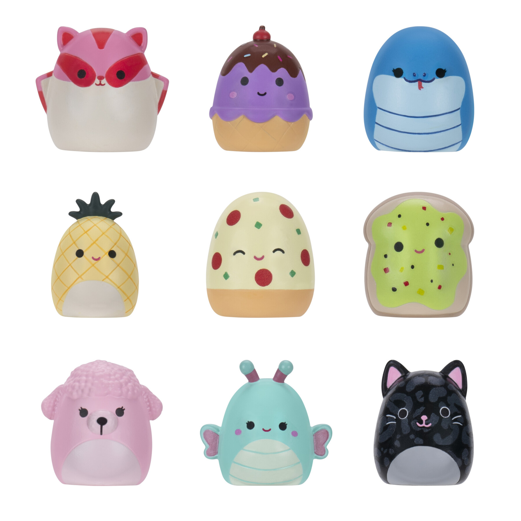 Squish a longs porta-charms con 3 personaggi inclusi novità 2025 - assortito - SQUISHMALLOWS