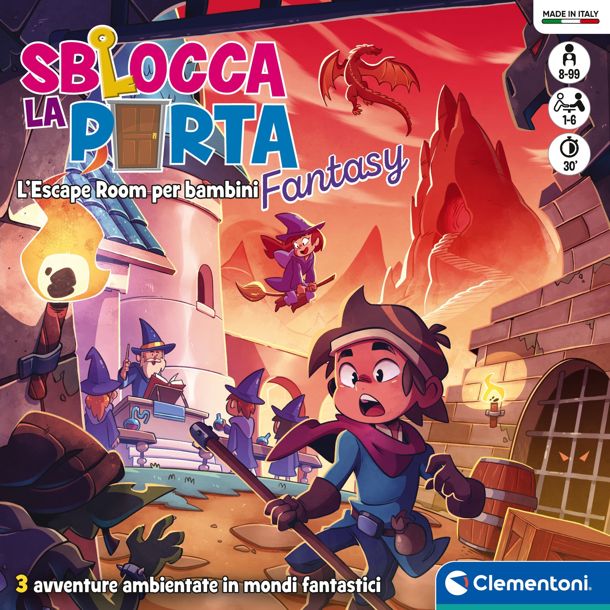 Clementoni sblocca la porta fantasy 16587 – gioco educativo sblocca la porta - CLEMENTONI