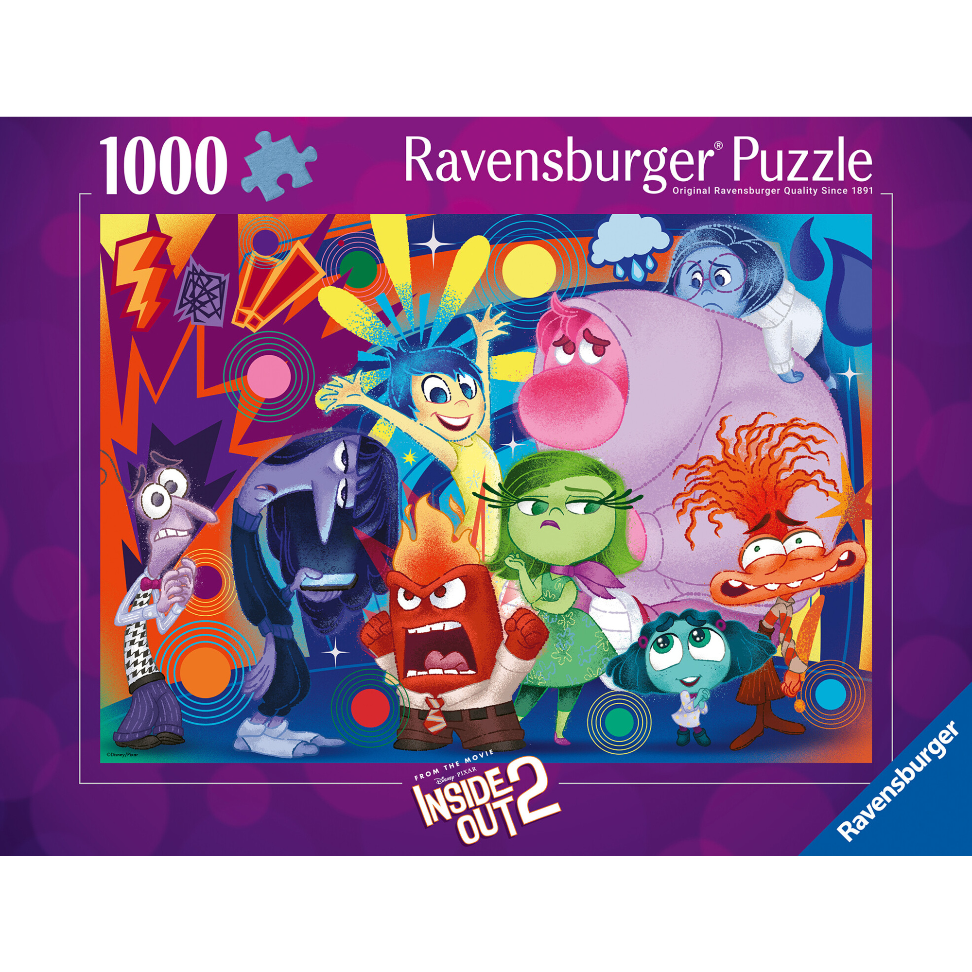 Ravensburger puzzle inside out 2 - 1000 pezzi - sfida pixar per adulti - Disney
