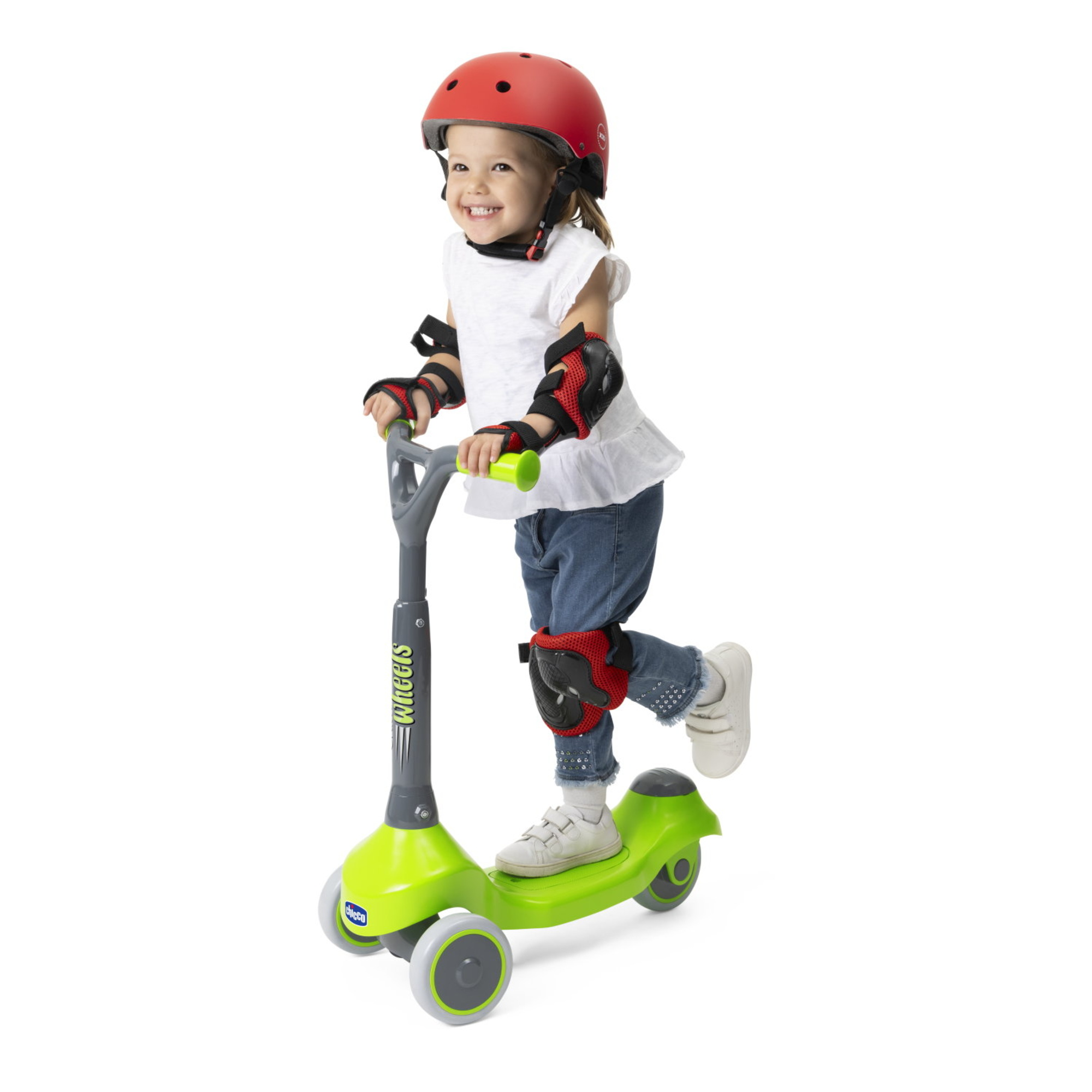 Monopattino verde chicco per bambini - sviluppa equilibrio e motricità -2+ - chicco - Chicco