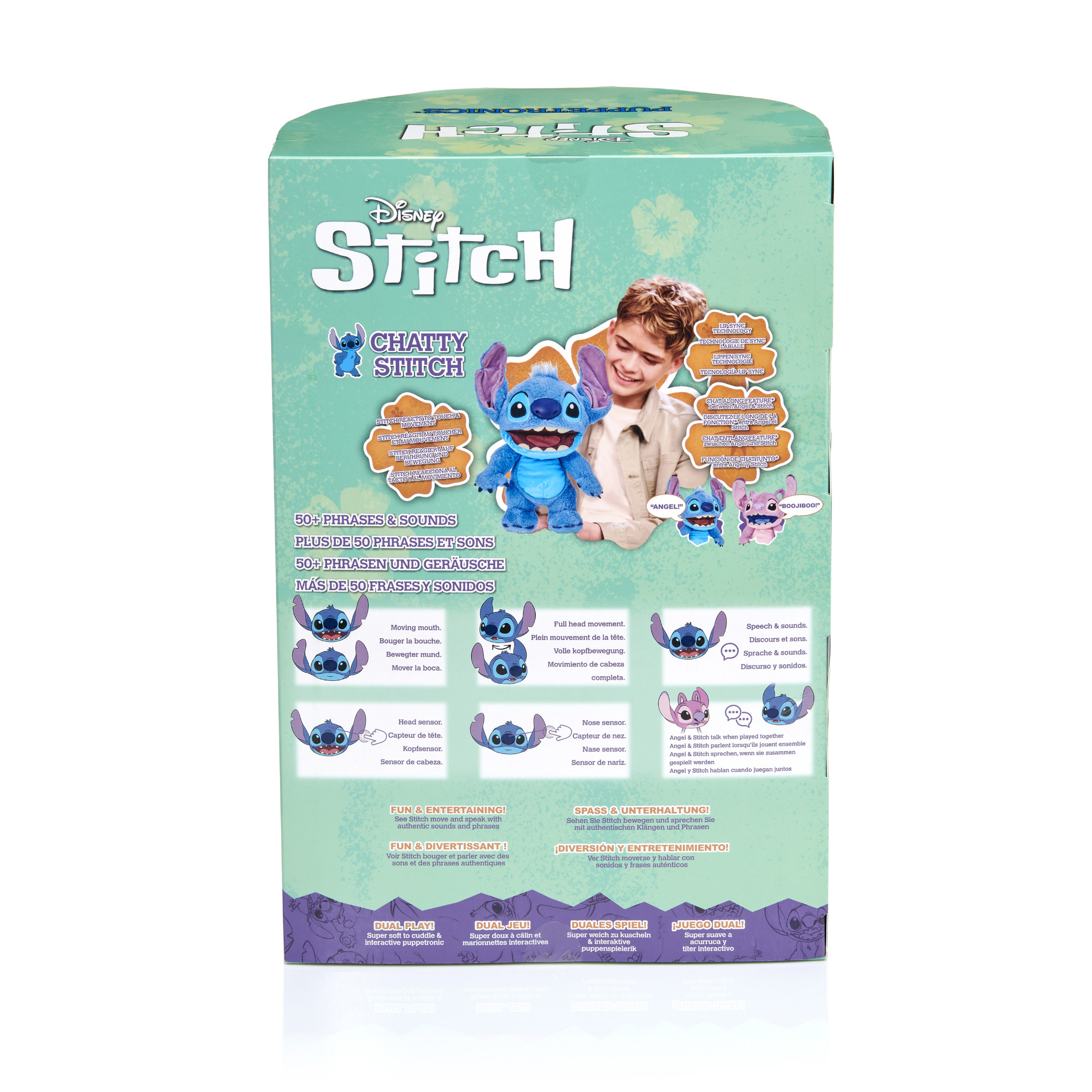 Peluche interattivo stitch 30 cm – parlante e reattivo al tocco - Disney Stitch