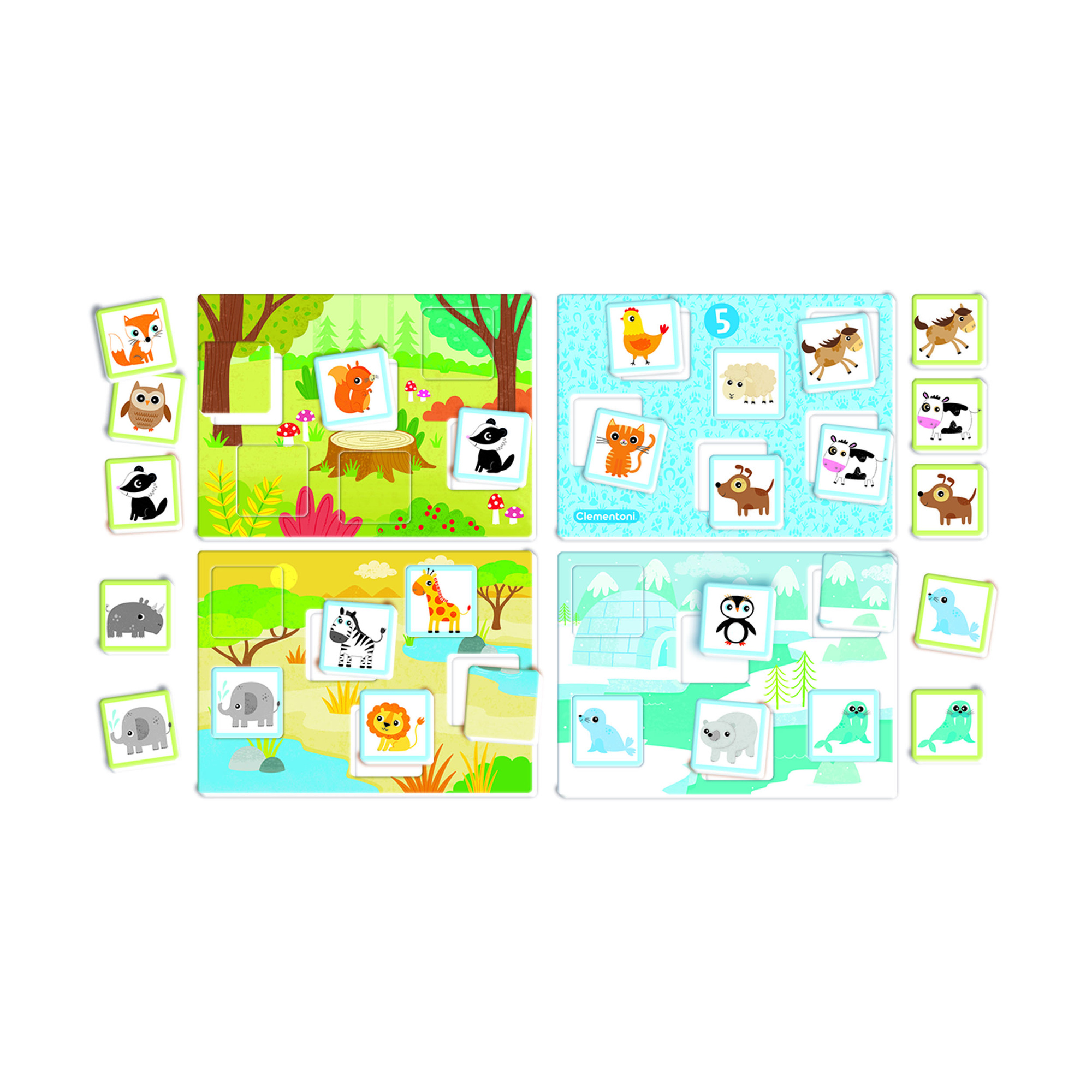 Clementoni tombola degli animali 16842 – gioco tradizionale tombola per bambini - SAPIENTINO