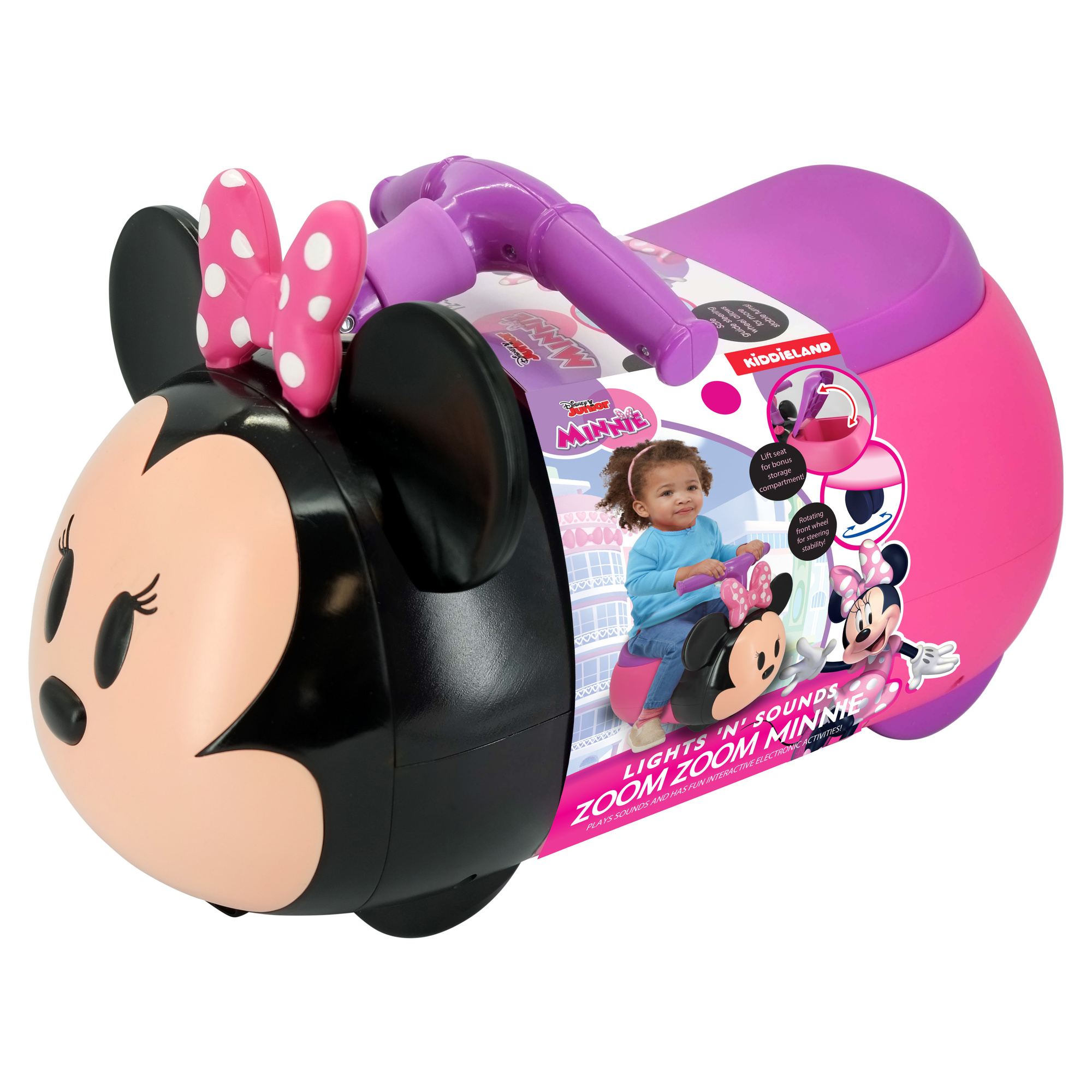 Zoom zoom cavalcabile minnie  – luci, suoni e divertimento disney per i più piccoli - 12m+ - Minnie