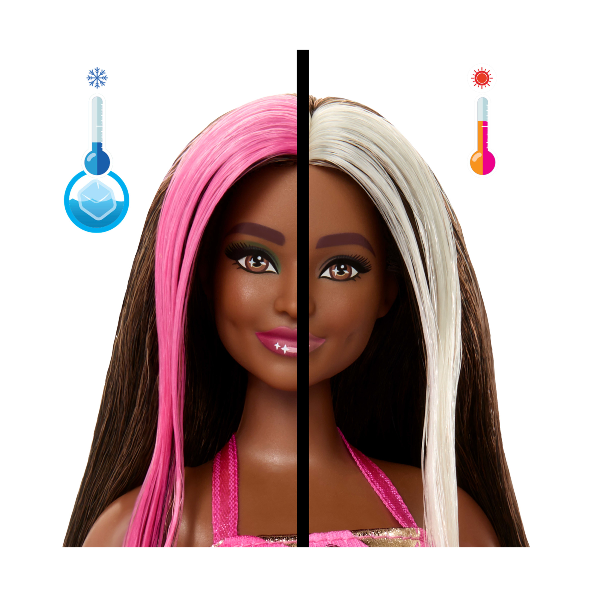 Barbie party unboxed - shimmerin' hearts serie compleanno del cucciolo, bambola con 10 accessori a sopresa - Barbie