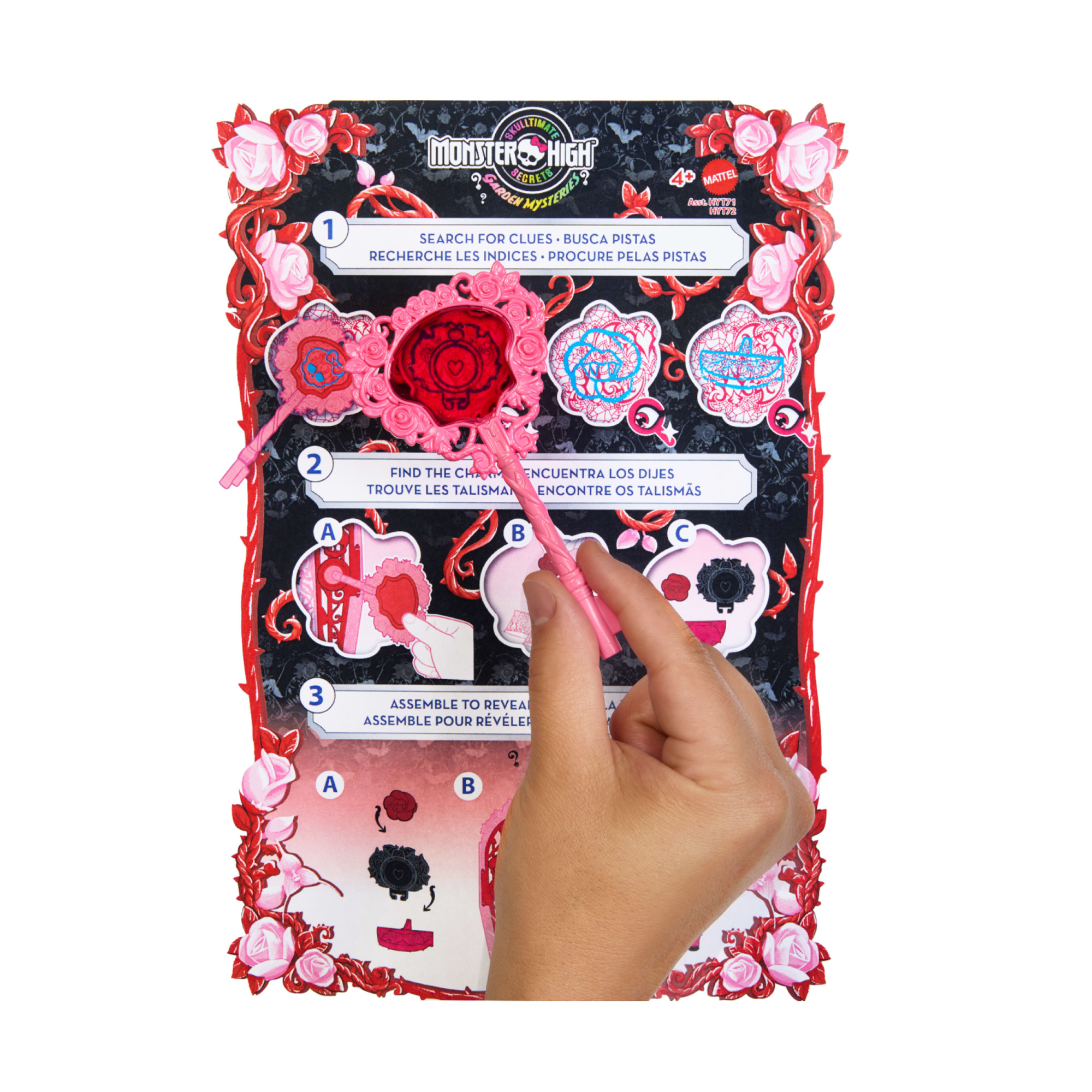 Monster high - draculaura e i misteri in giardino, set con bambola e guardaroba, 19 accessori e abiti inclusi - Monster High