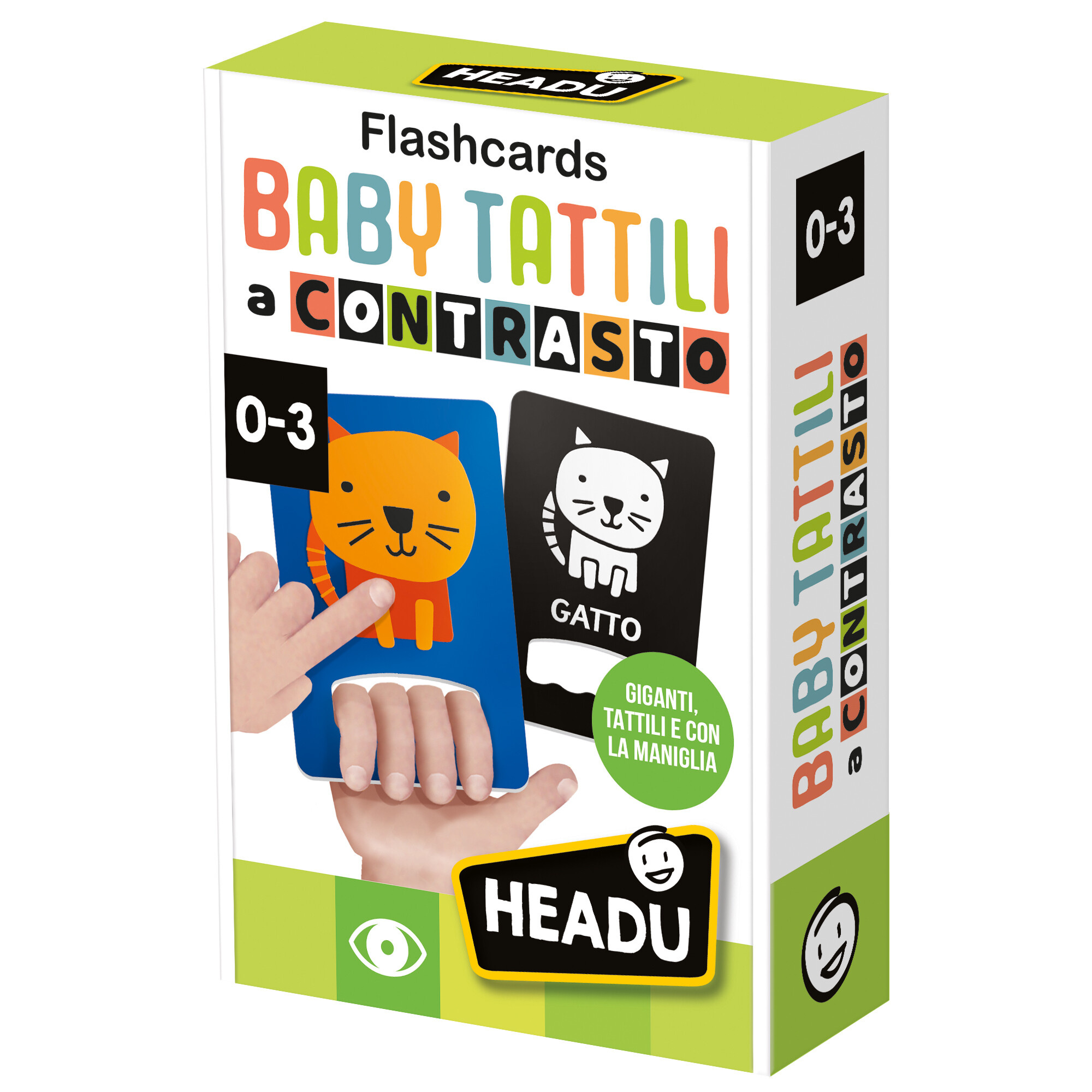 Flashcards baby tattili a contrasto – forme e colori ad alta leggibilità - 0 mesi - headu - HEADU