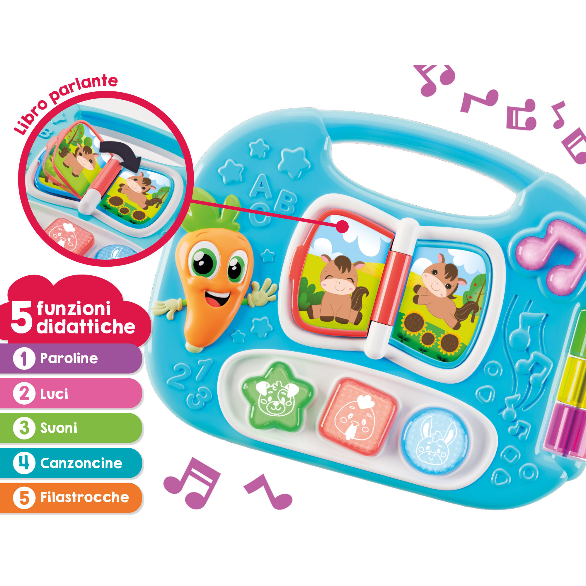 Carotina mini tavolino educativo fattoria – attività interattive per bambini - LISCIANI