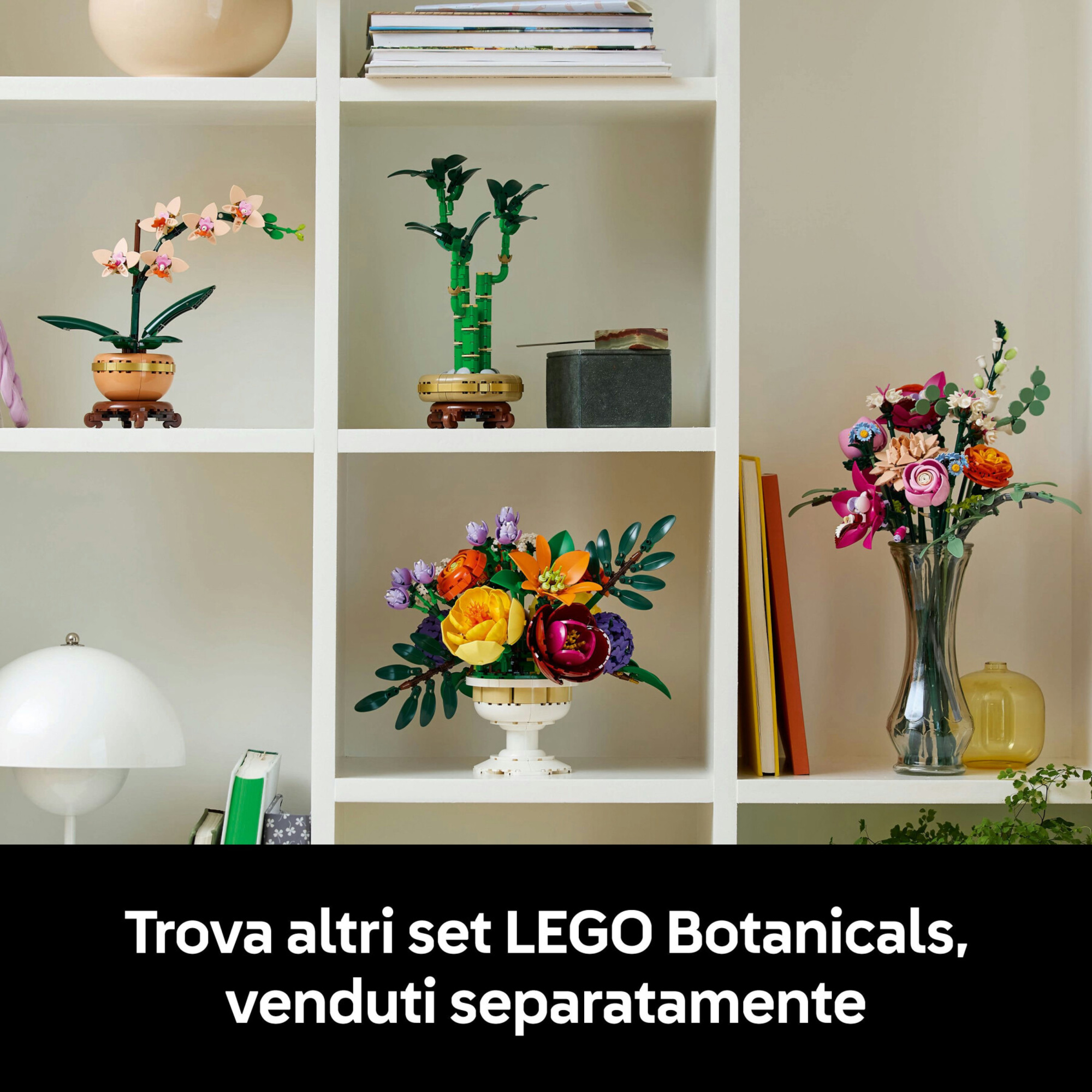 Lego icons botanicals 10345 composizione floreale - 14 fiori finti, kit adulti - LEGO ICONS BOTANICAL