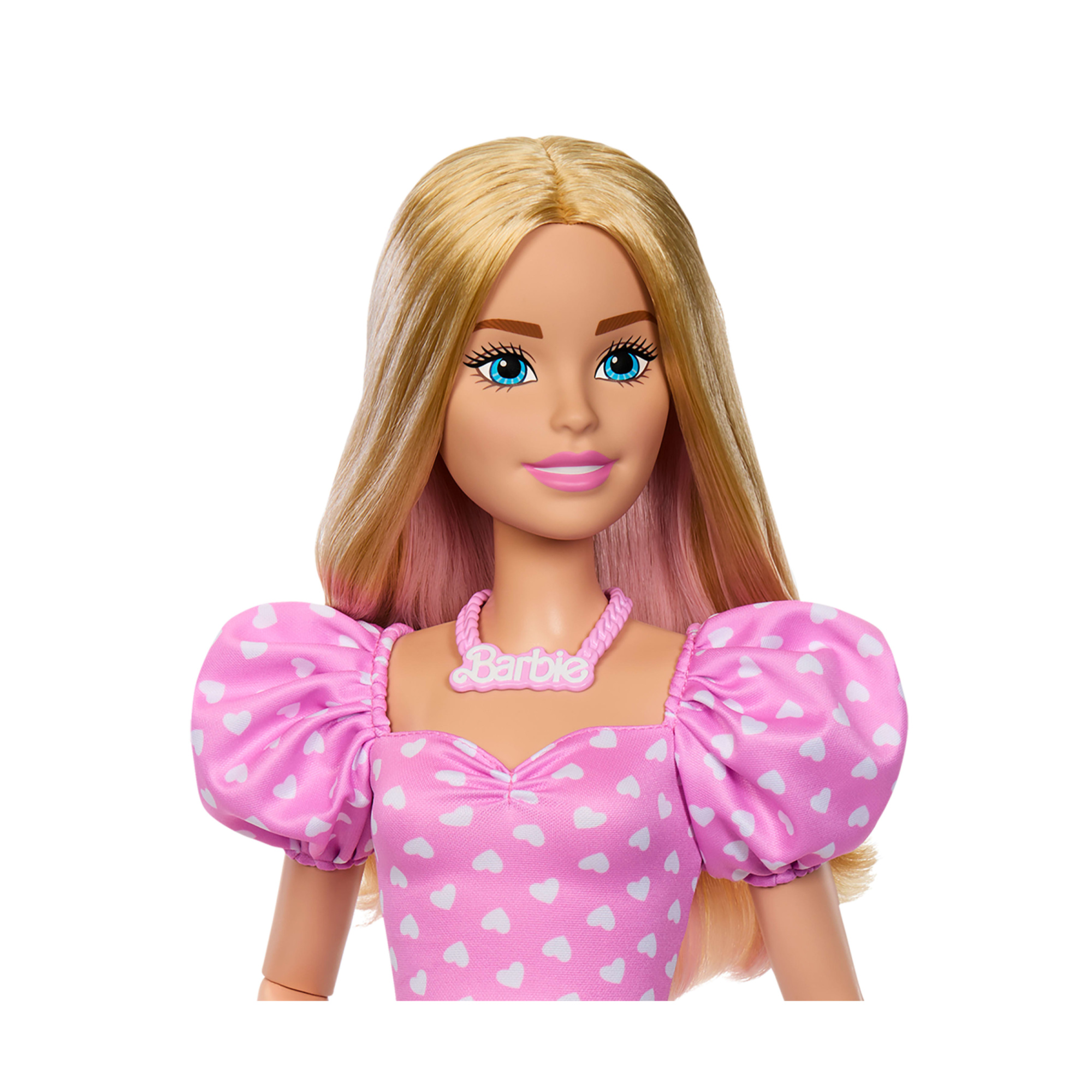 Barbie - grande amica, bambola bionda alta 71 cm con top rosa, gonna in denim e stivali da cowboy, accessori inclusi - Barbie