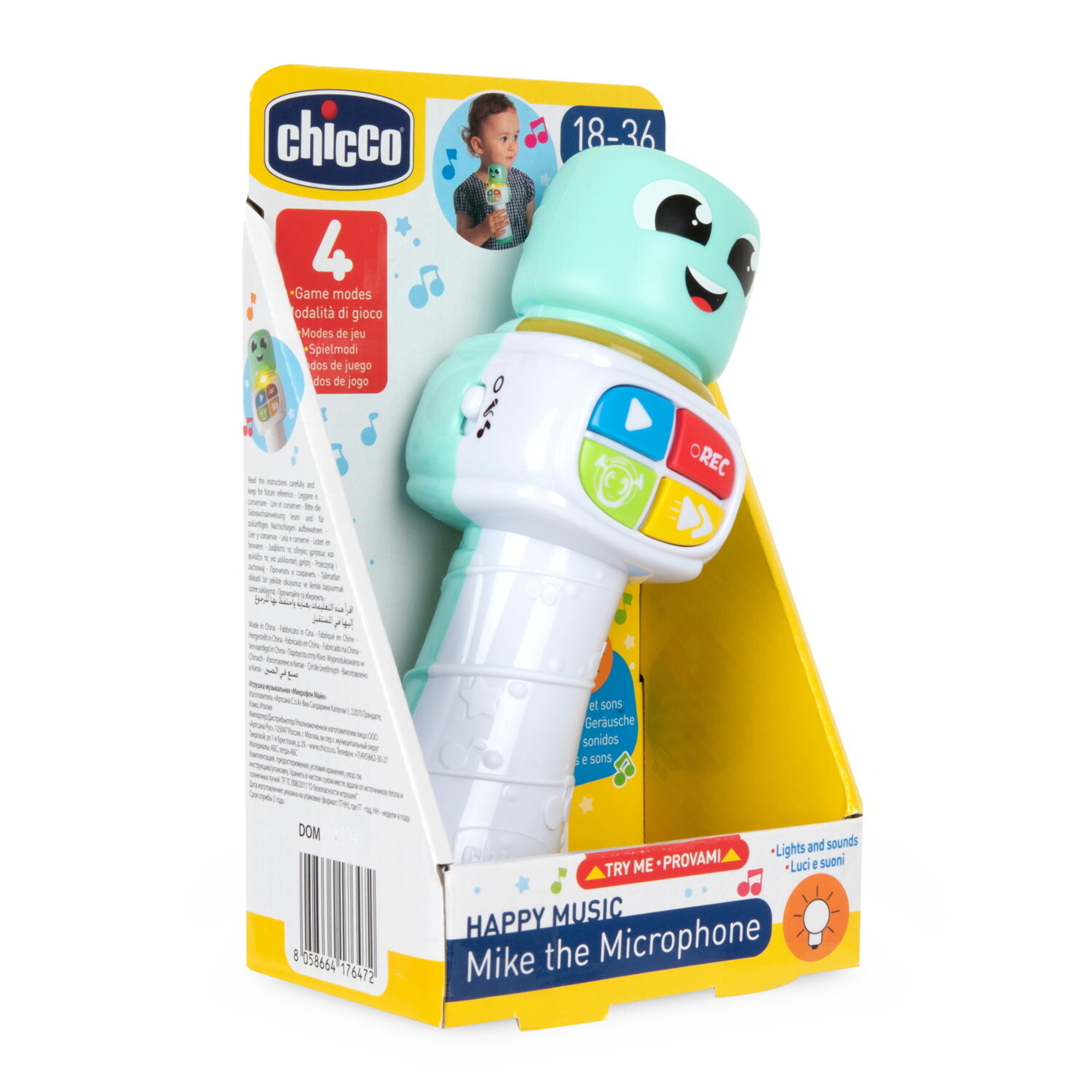 Mike il microfono – happy music, 18-36 mesi - chicco - Chicco