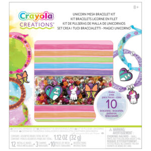 Crayola creations - set crea i tuoi braccialetti unicorn magic, attività creativa e regalo per bambine, da 8 anni - CRAYOLA