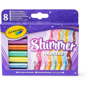 Crayola shimmer markers, 8 pennarelli glitter scintillanti - CRAYOLA