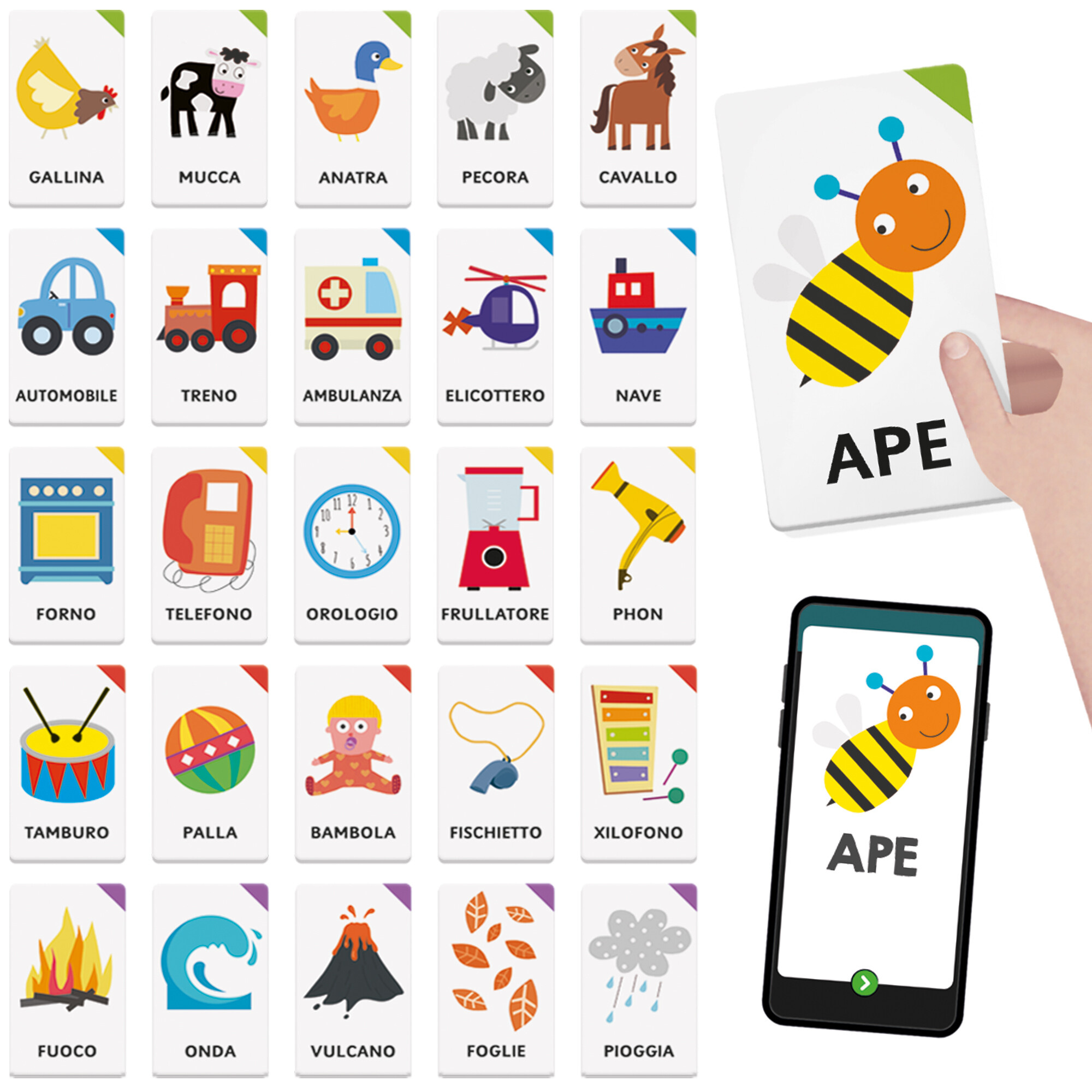 Flashcards parlanti – suoni, versi e rumori | giochi educativi per bambini 2+ - HEADU
