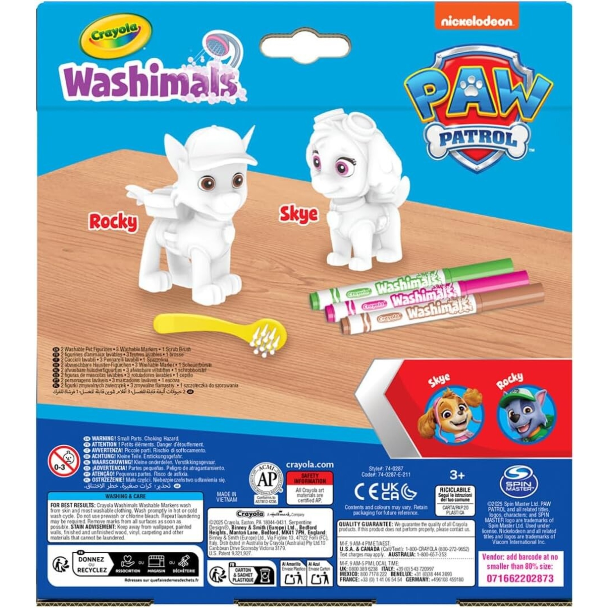 Crayola washimals paw patrol set attività con 2 cuccioli assortiti - CRAYOLA, Paw Patrol