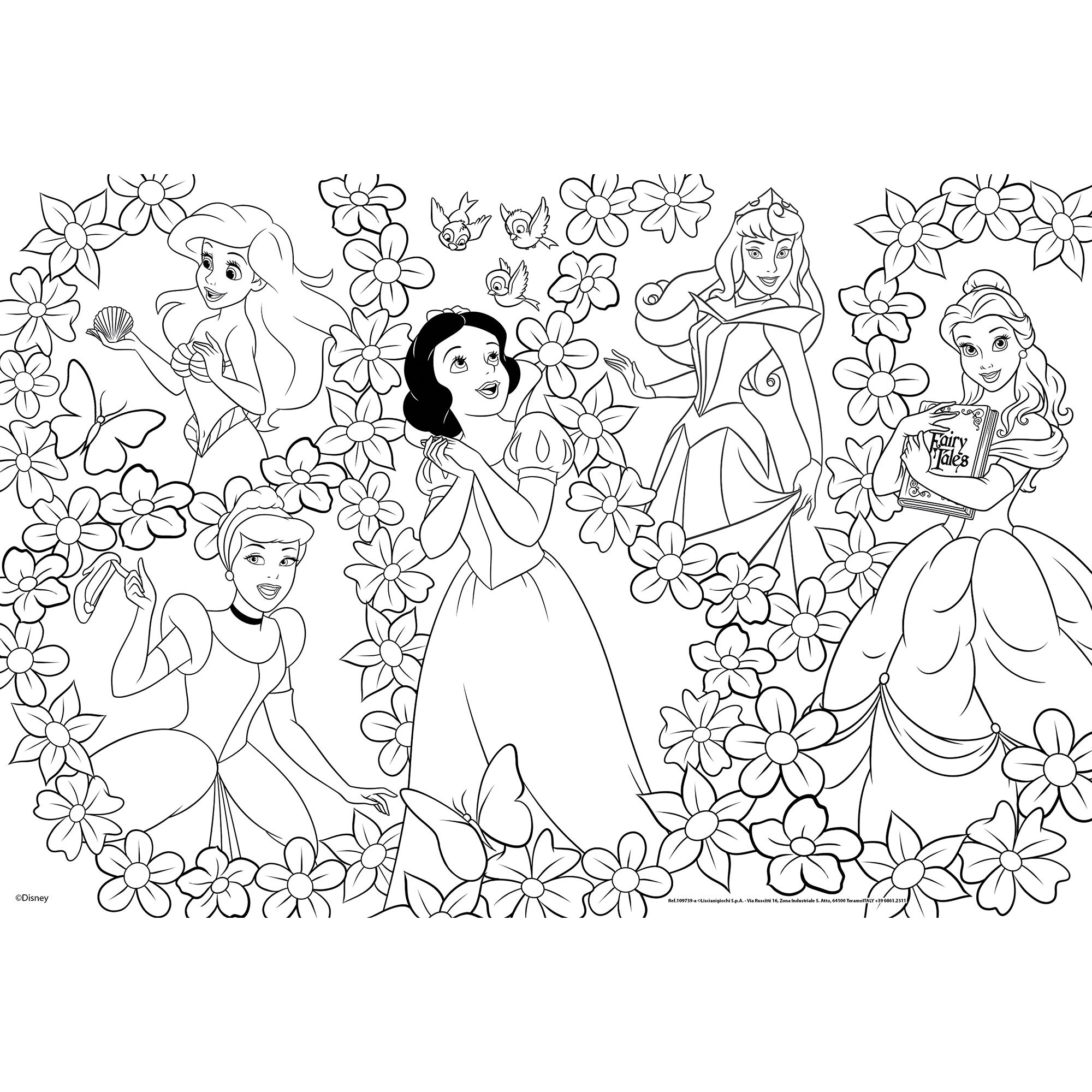 Puzzle df maxi floor 2x60 princess – due puzzle disney con le principesse più amate - DISNEY PRINCESS, LISCIANI