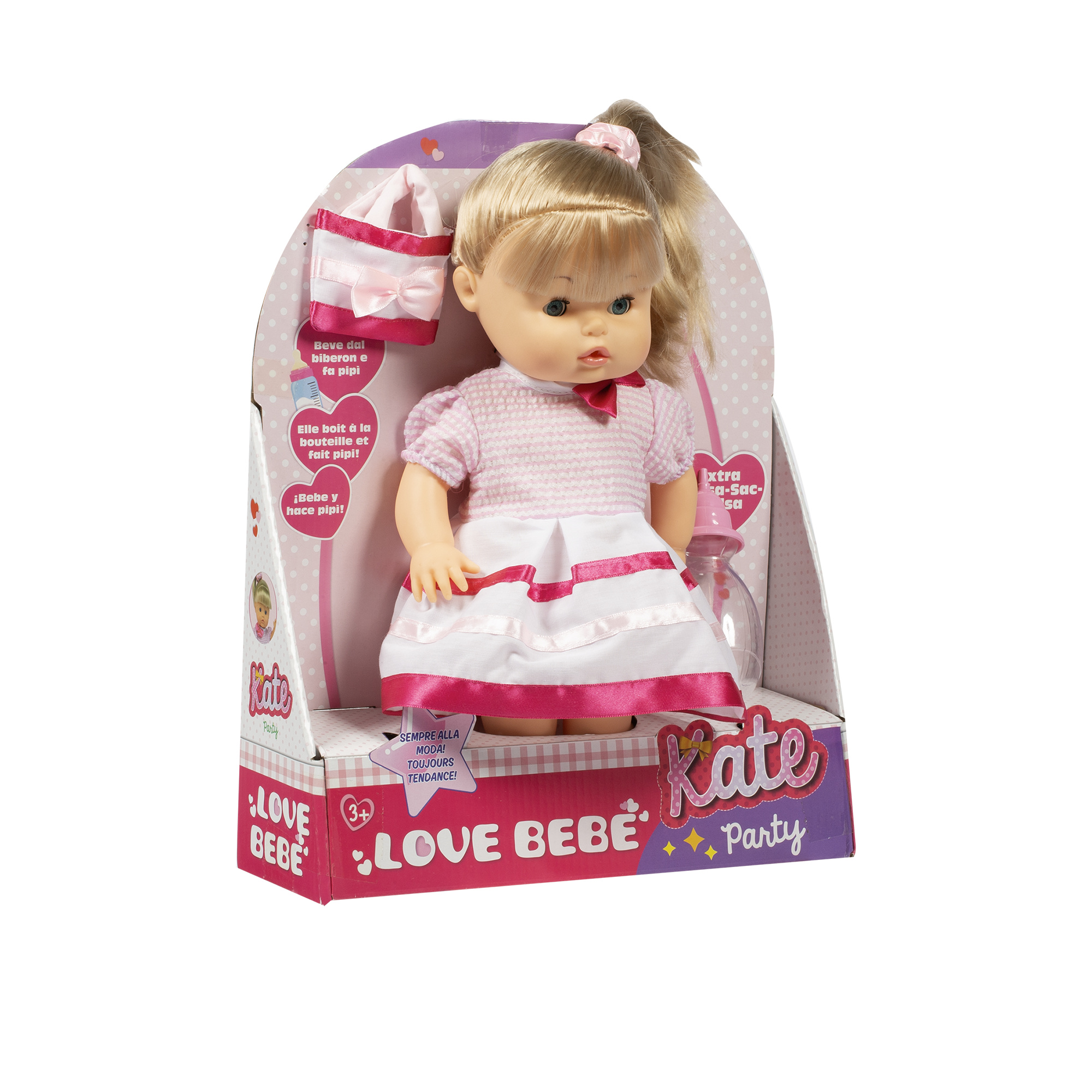 Bambola kate party  36 cm - love bebé - LOVE BEBE'