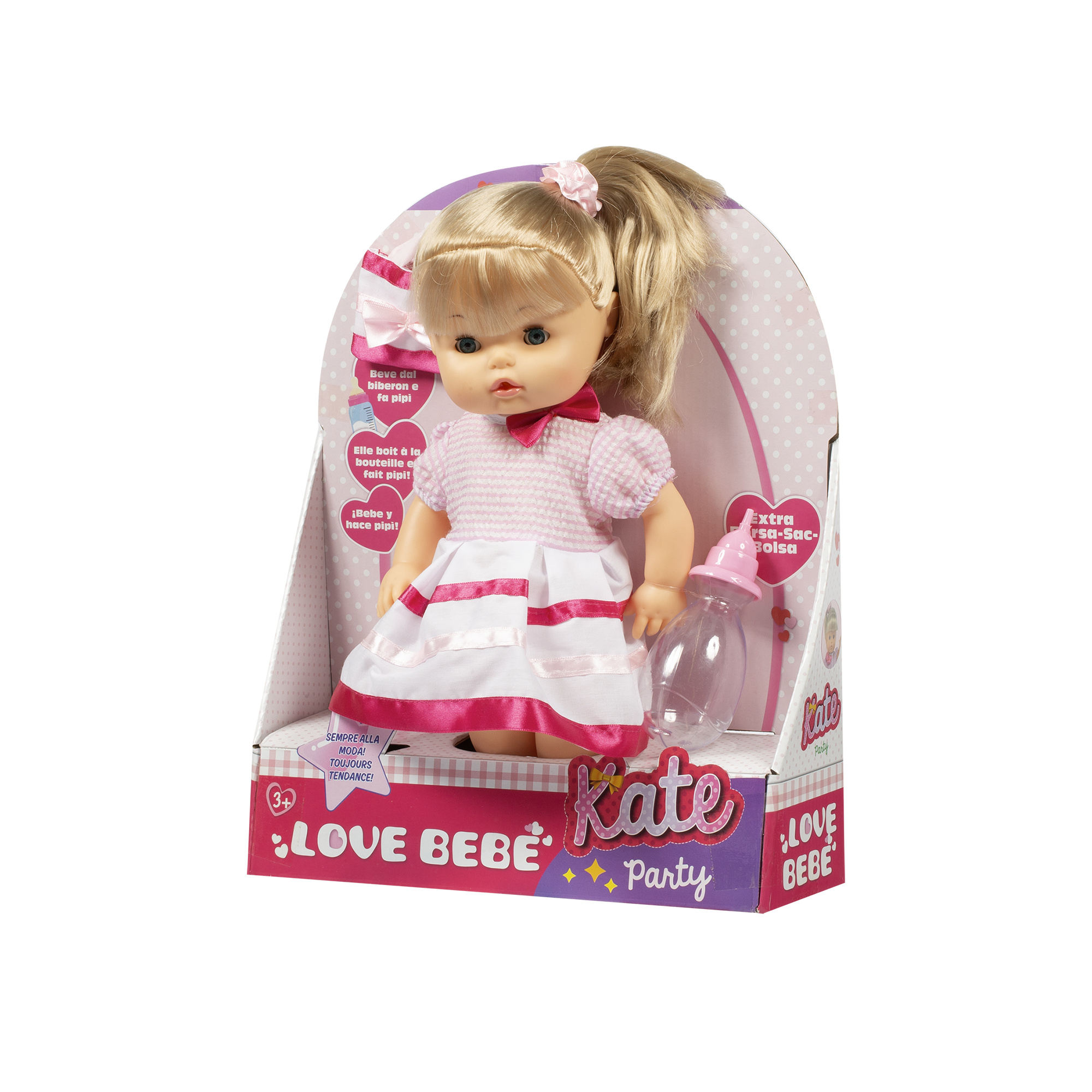 Bambola kate party  36 cm - love bebé - LOVE BEBE'
