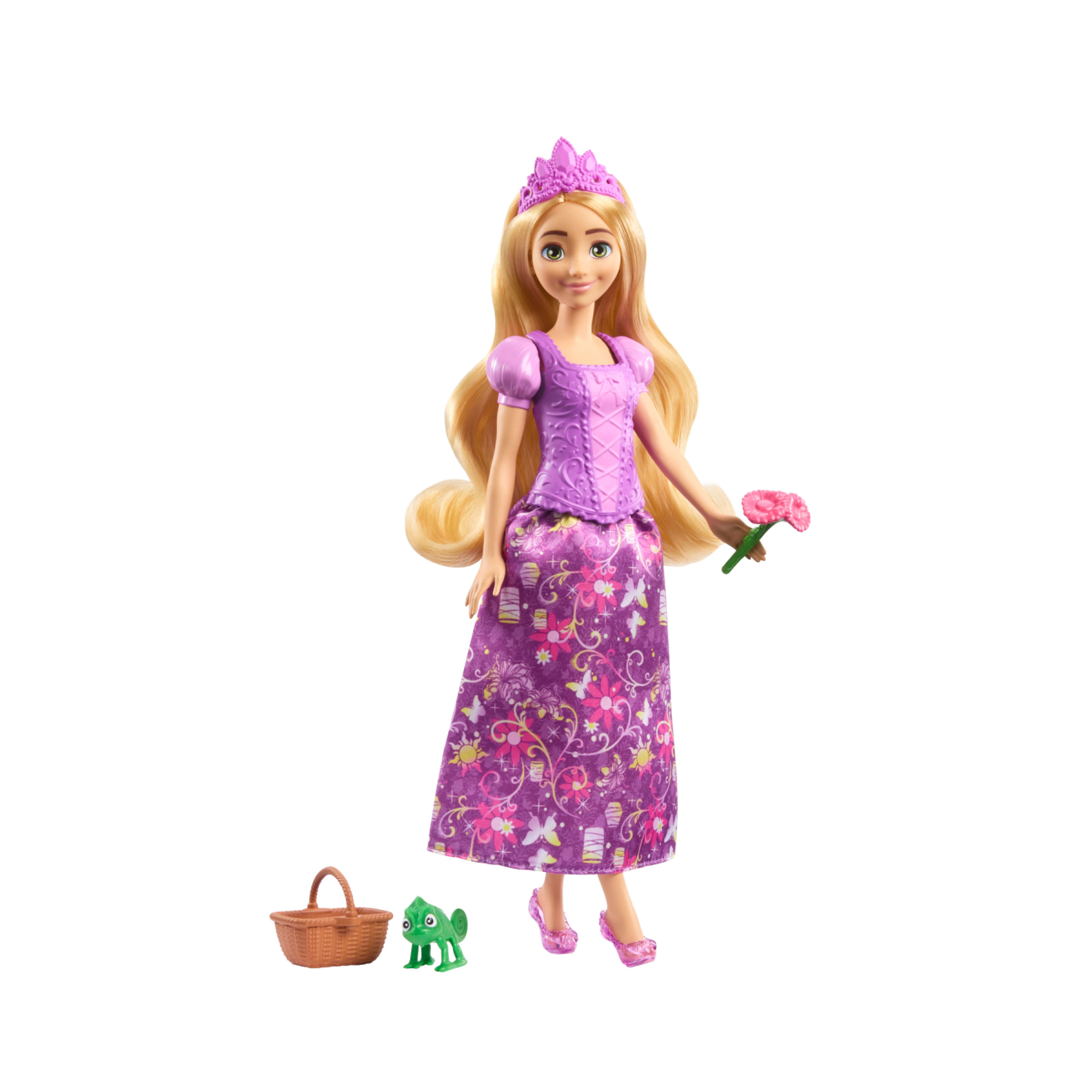 Mattel disney princess - rapunzel 2 storie in 1, bambola alla moda ispirata al film rapunzel con 2 look intercambiabili - DISNEY PRINCESS