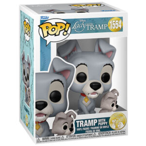 Funko pop one lilli e il vagabondo - 70° anniversario - il vagabondo  con cucciolo - 1554 - Disney