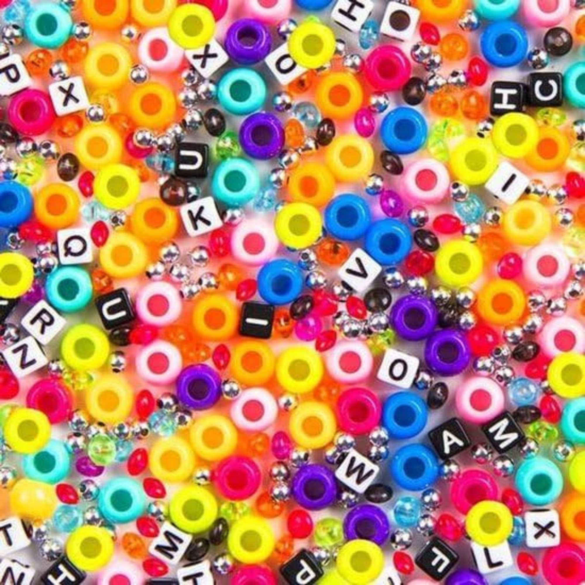 Crayola creations - set crea i tuoi braccialetti alphabet bead – it’s my story, attività creativa e regalo per bambine, da 8 anni - CRAYOLA