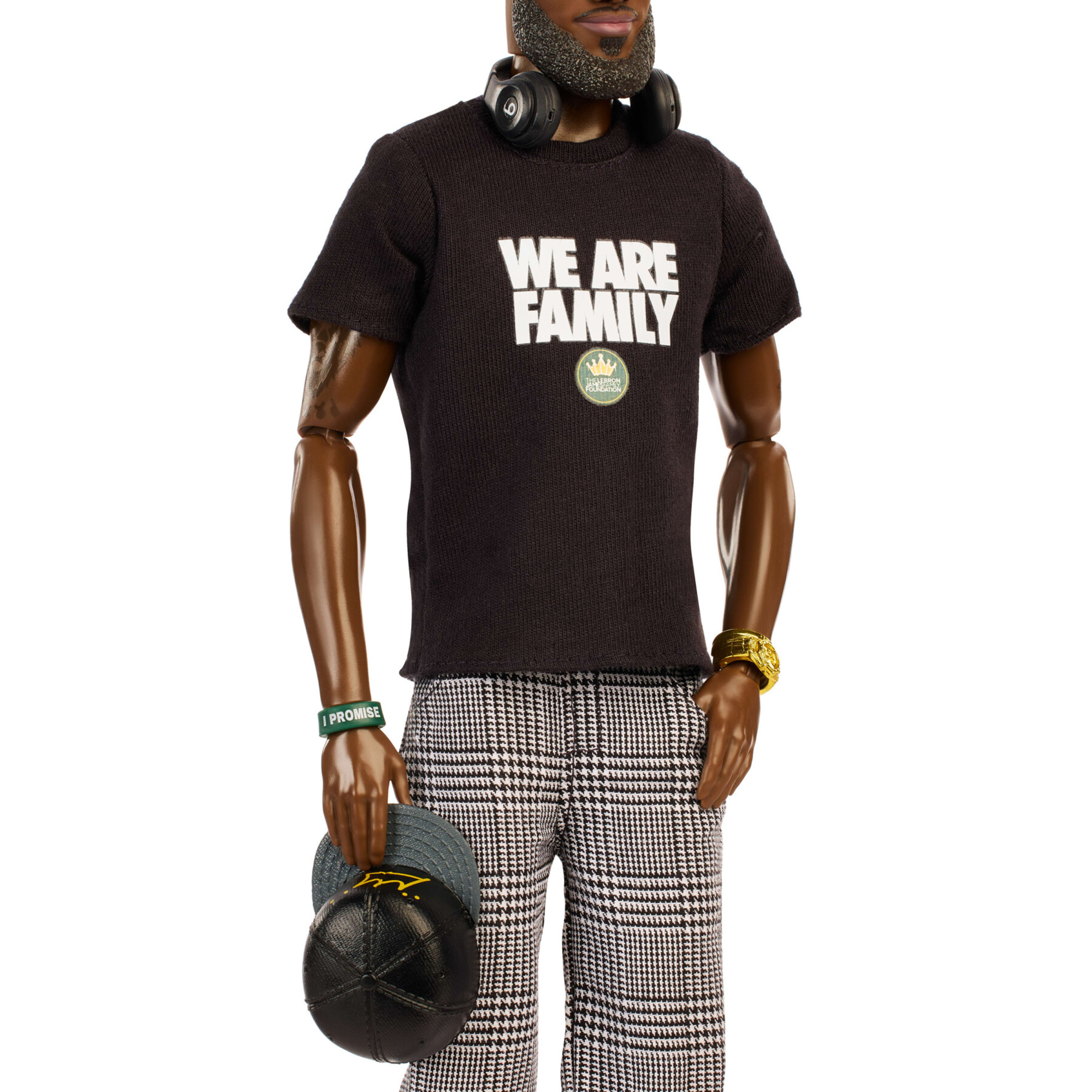 Barbie signature -  lebron james kenbassadors, bambola da collezione del campione nba con giacca in stile college e accessori inclusi - Barbie