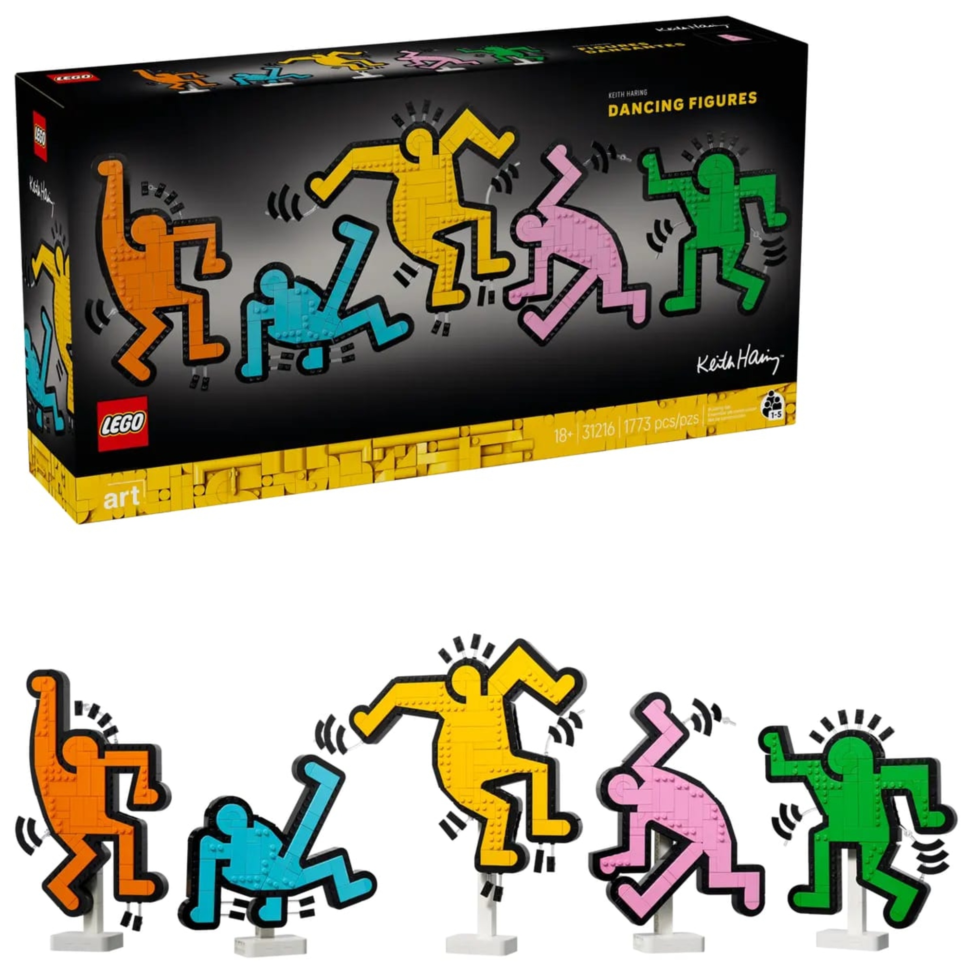 Lego art keith haring 31216 – opera da parete con figure danzanti, idea regalo per adulti creativi - LEGO Art