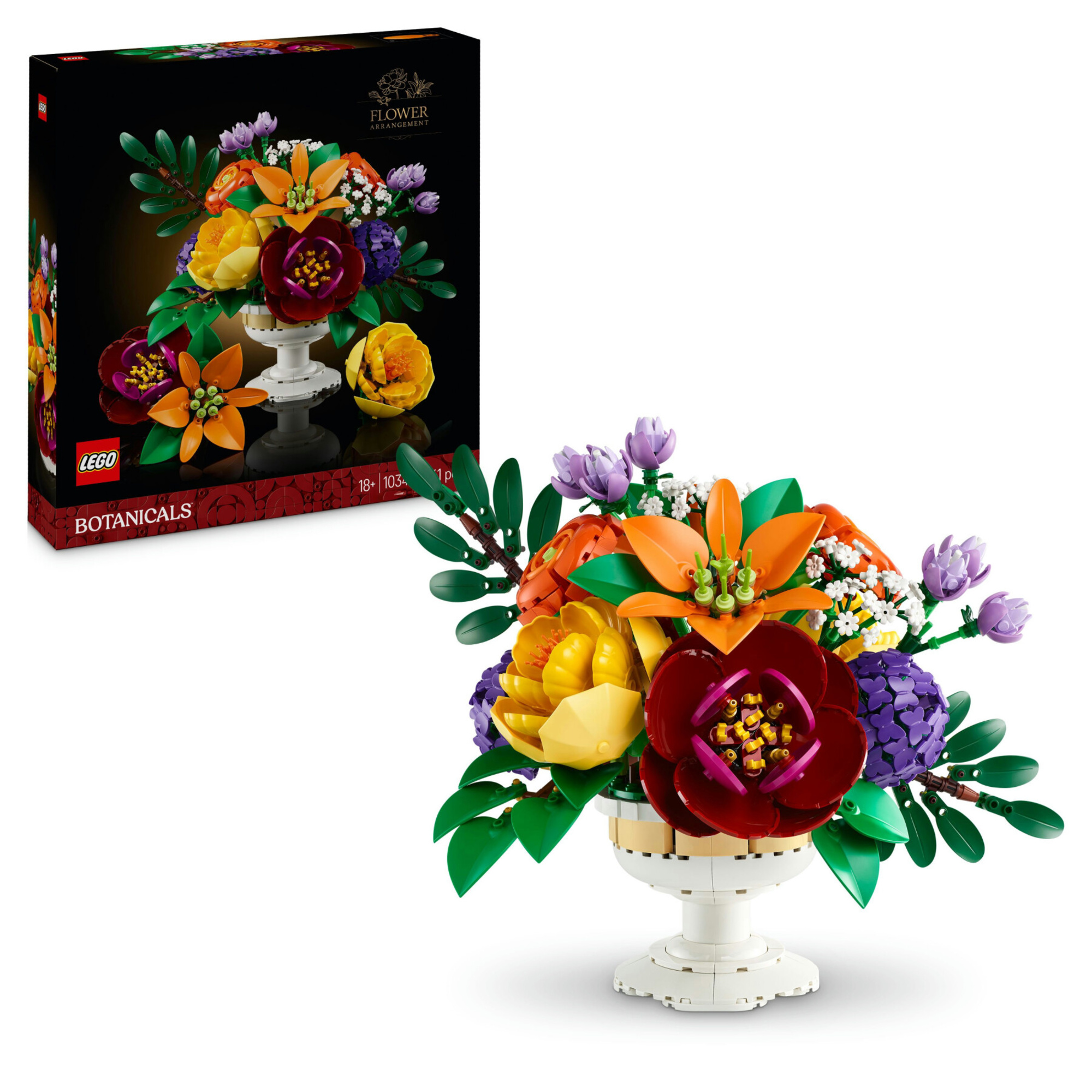 Lego icons botanicals 10345 composizione floreale - 14 fiori finti, kit adulti - LEGO ICONS BOTANICAL