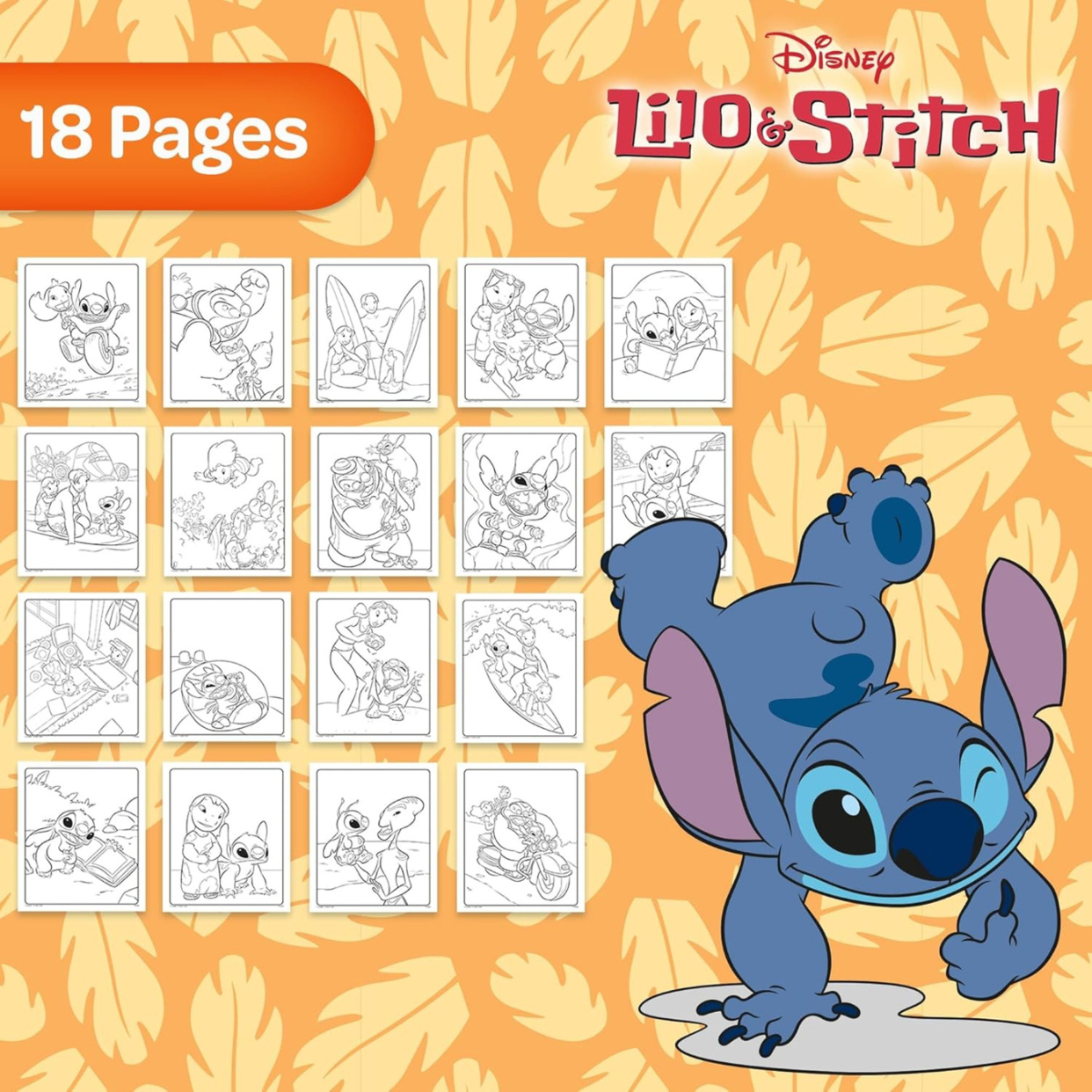 Color wonder coloring set con 18 pagine da colorare e 4 pennarelli - crayola - Disney Stitch