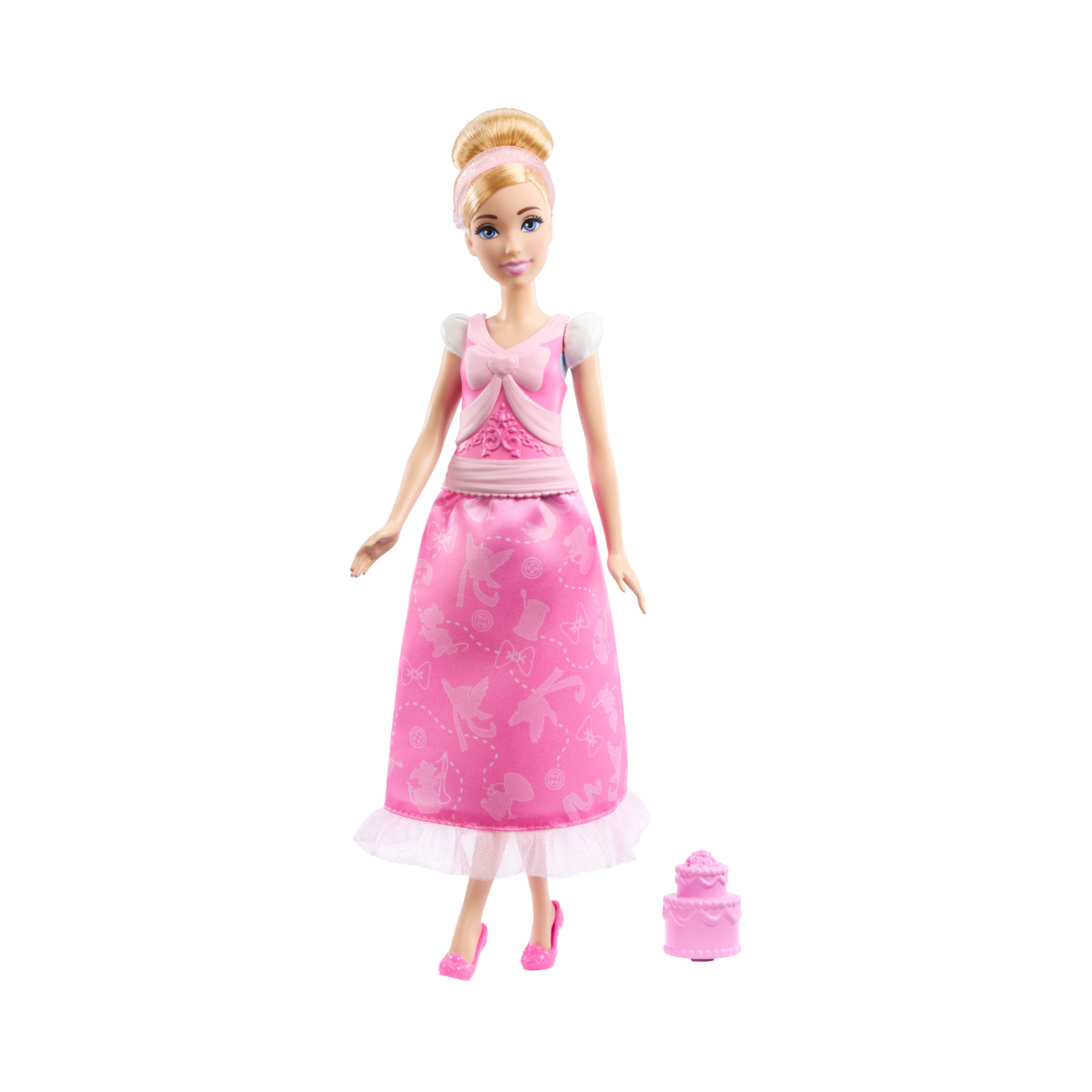 Mattel disney princess - cenerentola 2 storie in 1, bambola alla moda ispirata al film con 2 look intercambiabili - DISNEY PRINCESS