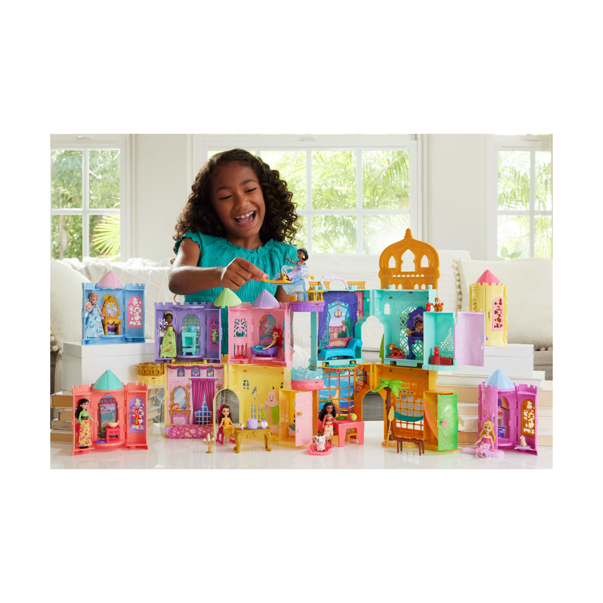 Mattel disney princess - torre a sorpresa, set con mini bambola del mondo disney e accessori a sorpresa inclusi - DISNEY PRINCESS