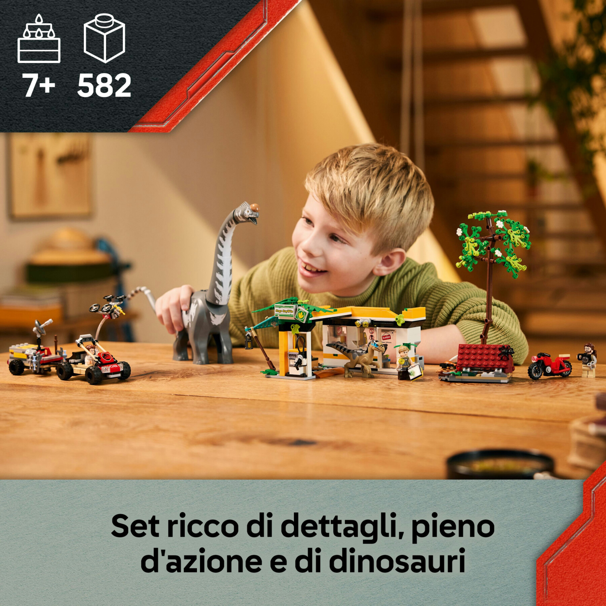 Lego jurassic world – 76973 – raptor e titanosauro in fuga - Jurassic World, LEGO JURASSIC WORLD, Lego