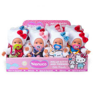 Nenuco cute hello kitty, bambola nenuco morbida da 15 cm tematizzata hello kitty - assortita e singola - NENUCO