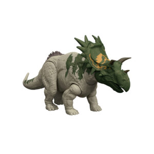 Mattel jurassic world la rinascita - spiclypeus ruggito selvaggio, dinosauro snodato con suoni e movimento della testa azionato con la coda - Jurassic World